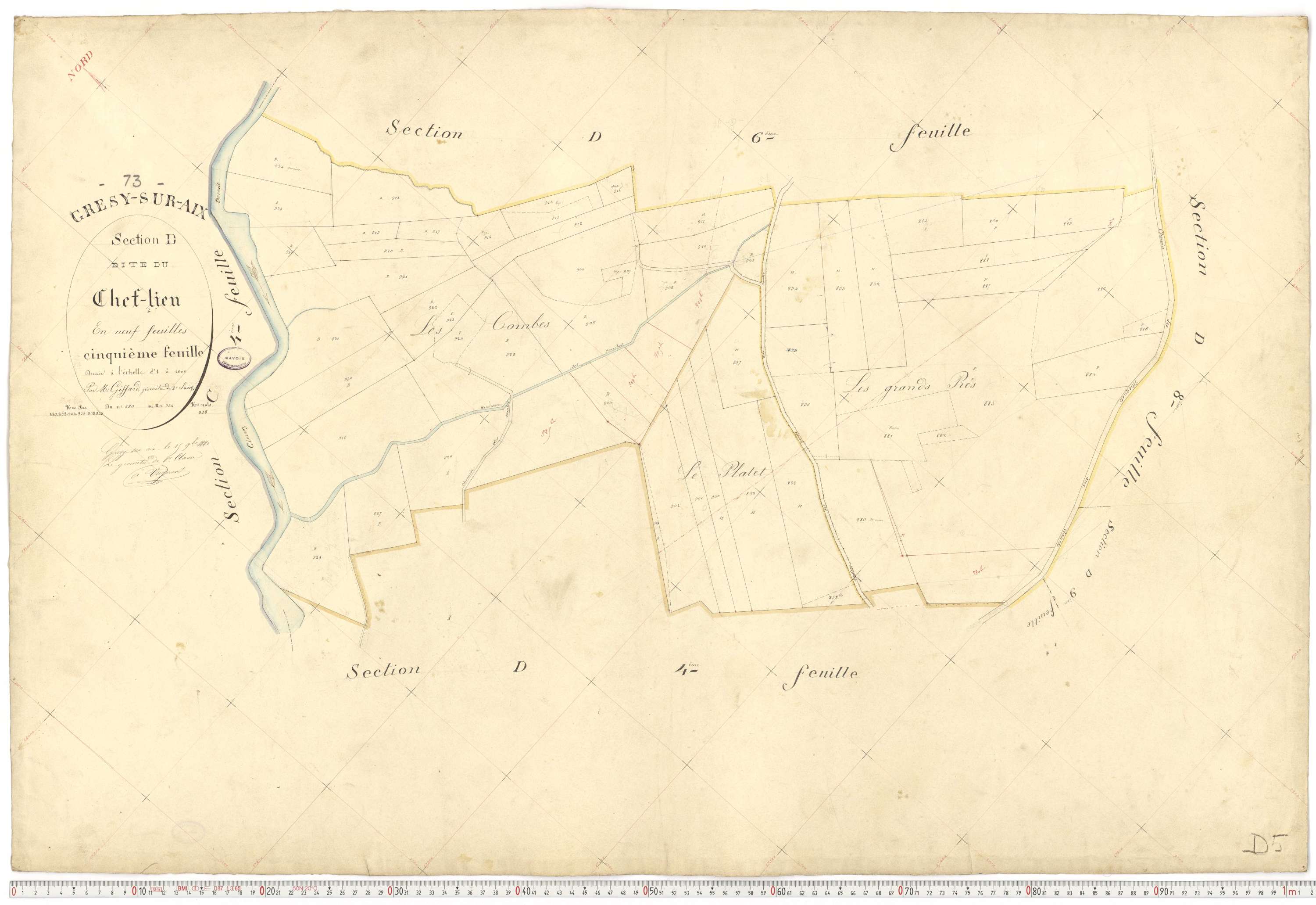 Grésy-sur-Aix - Cadastre français (1880).