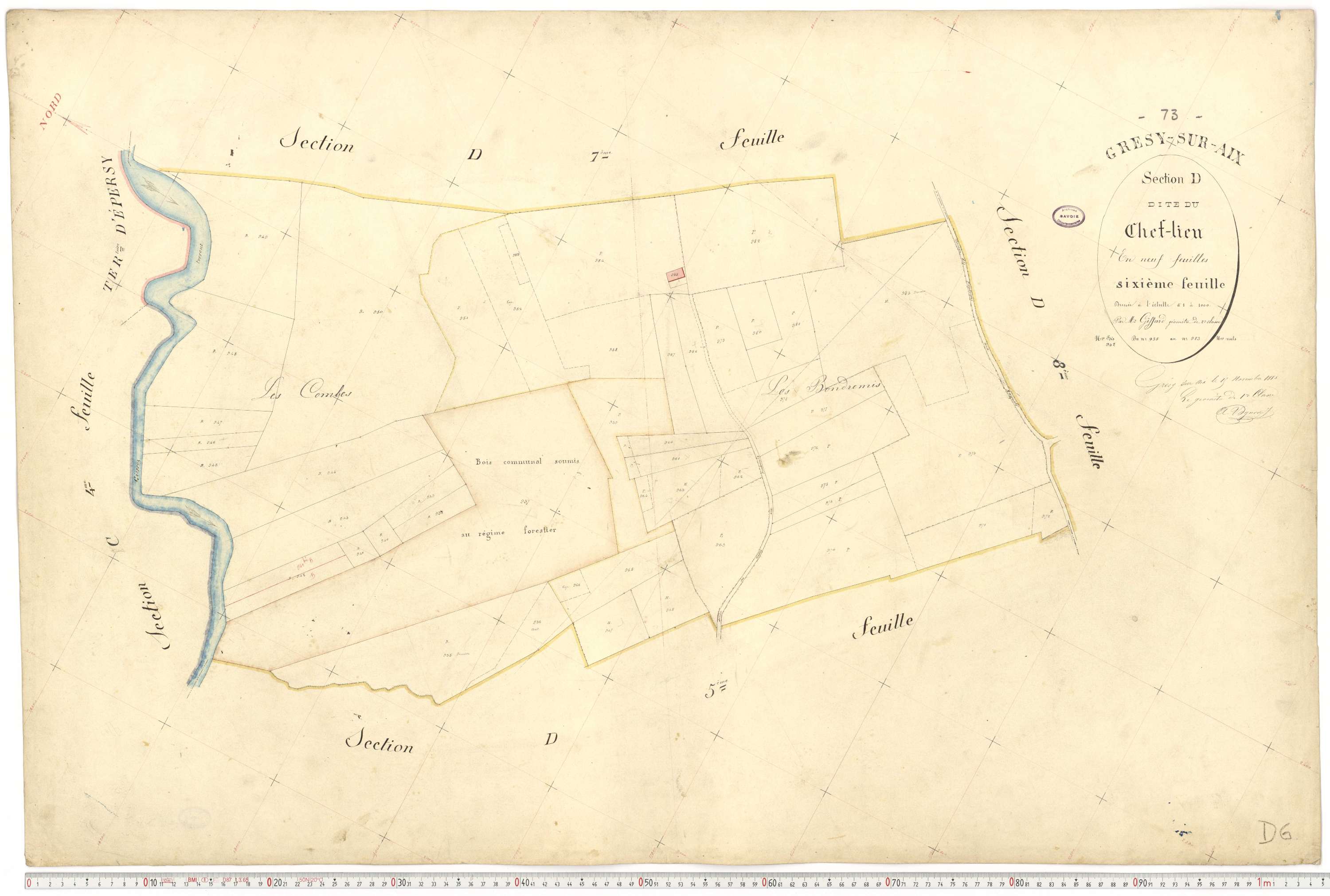 Grésy-sur-Aix - Cadastre français (1880).