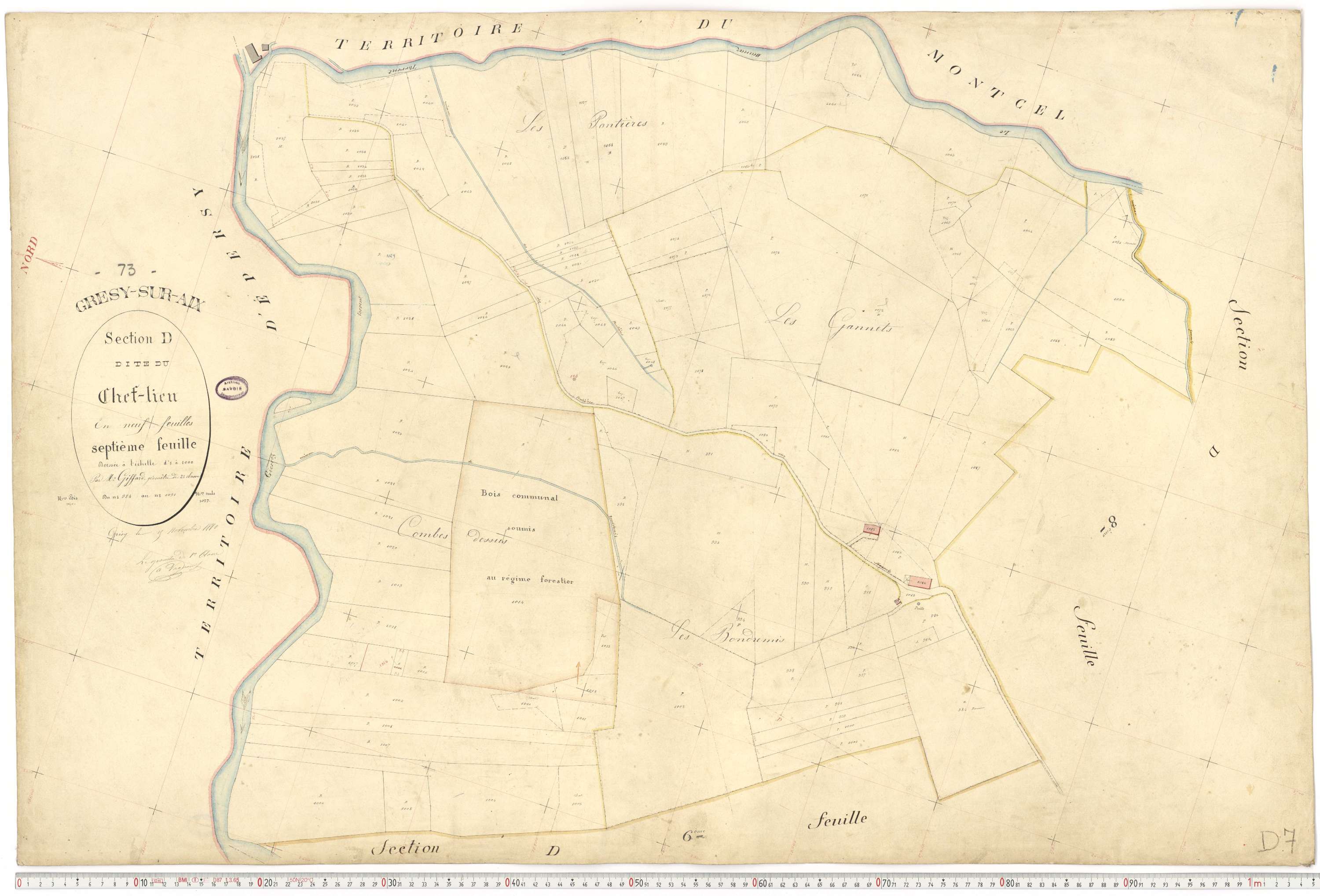 Grésy-sur-Aix - Cadastre français (1880).