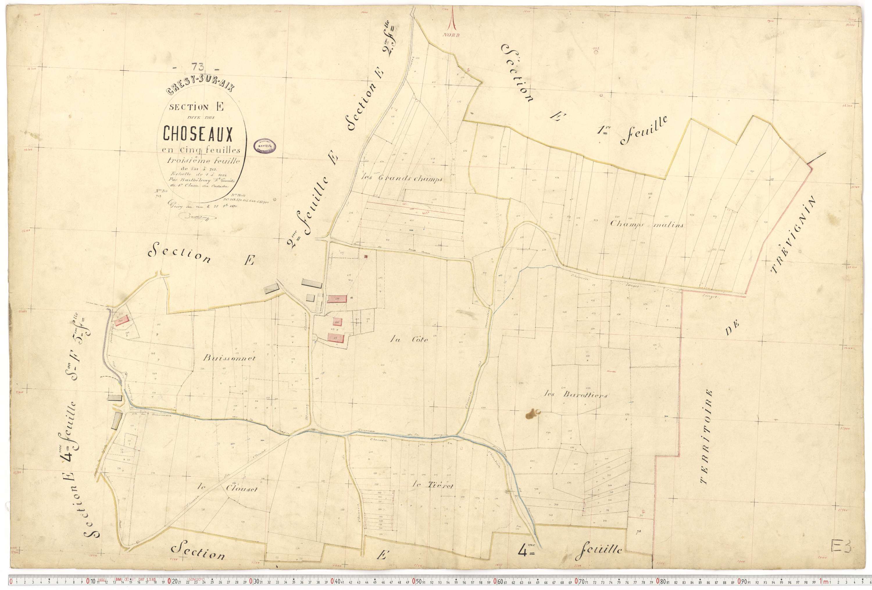 Grésy-sur-Aix - Cadastre français (1880).