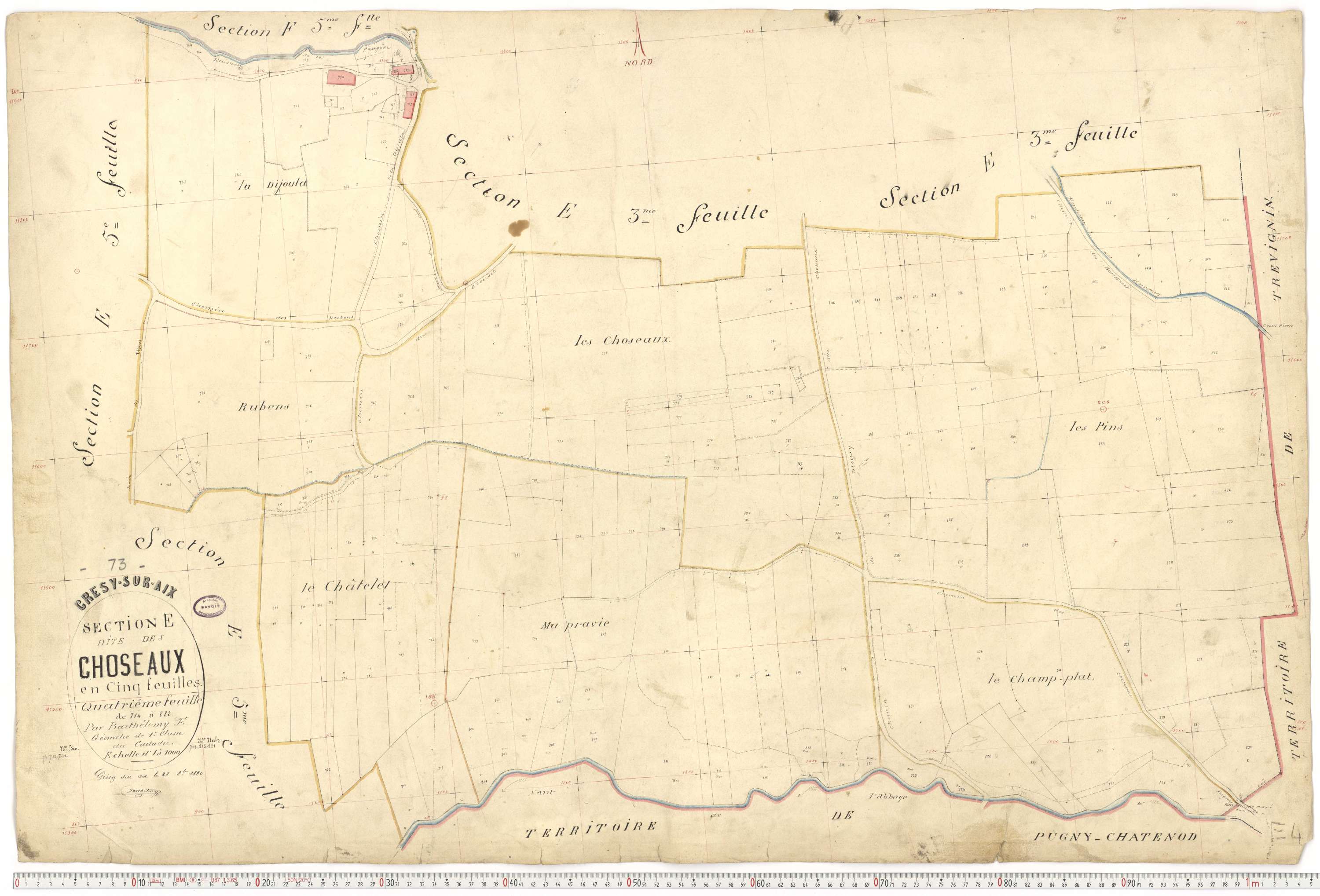 Grésy-sur-Aix - Cadastre français (1880).