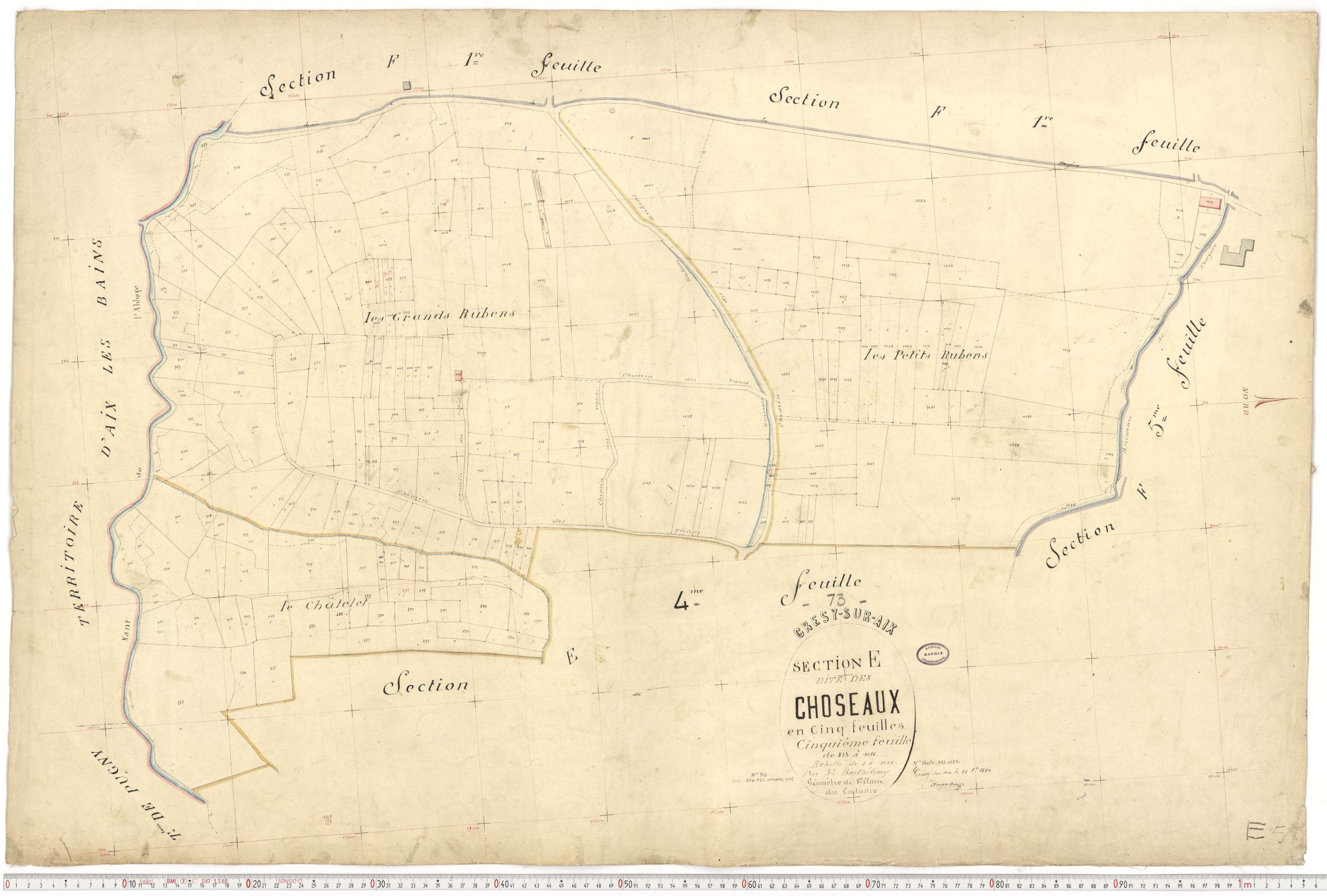 Grésy-sur-Aix - Cadastre français (1880).
