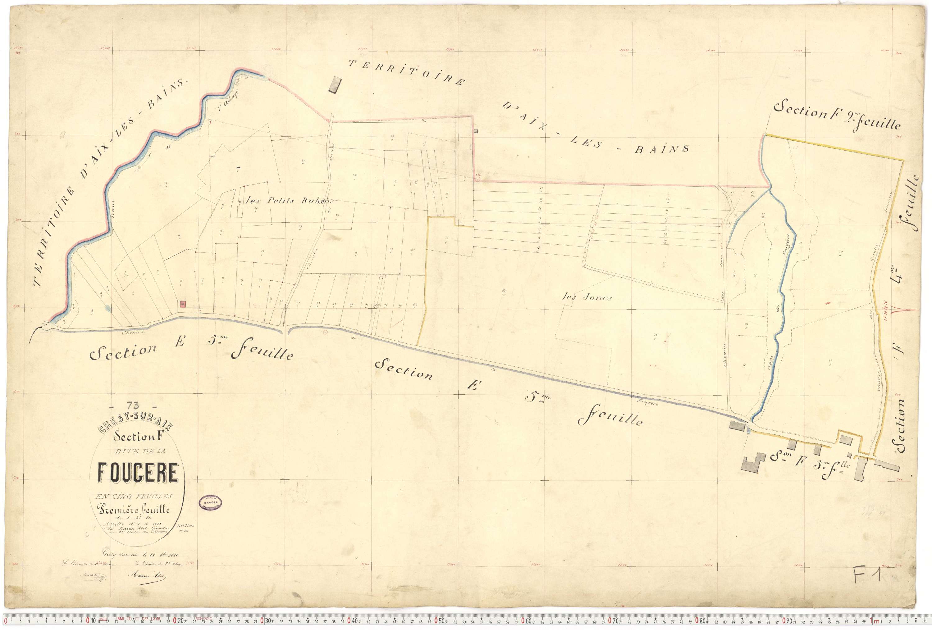 Grésy-sur-Aix - Cadastre français (1880).