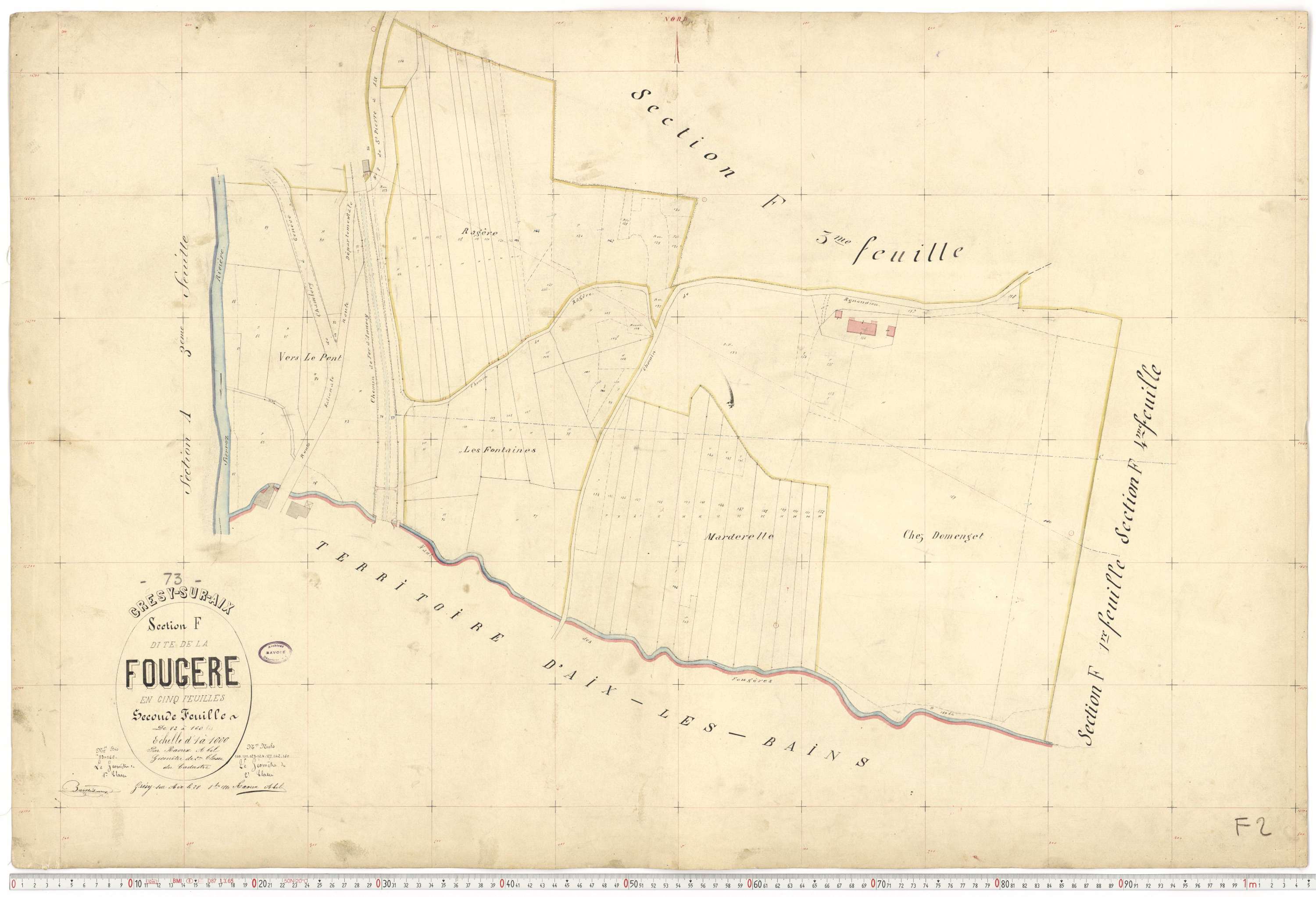 Grésy-sur-Aix - Cadastre français (1880).