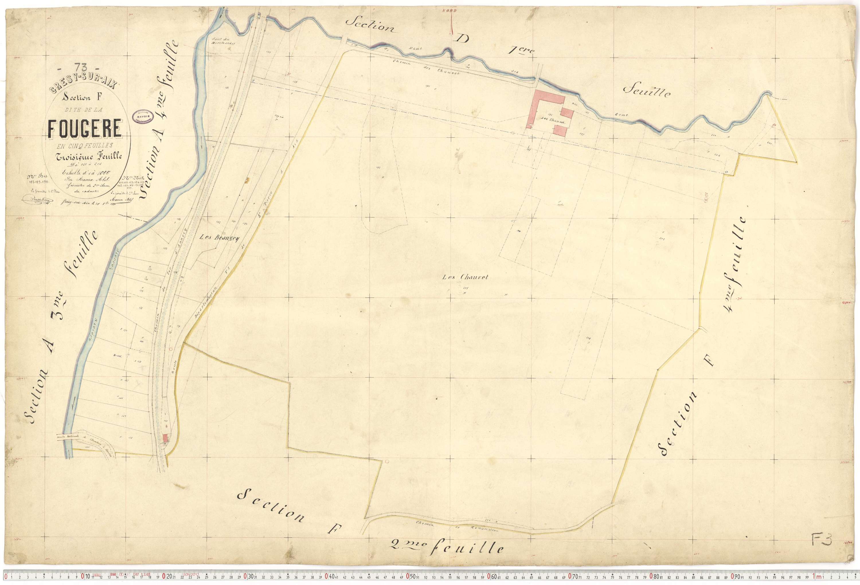 Grésy-sur-Aix - Cadastre français (1880).