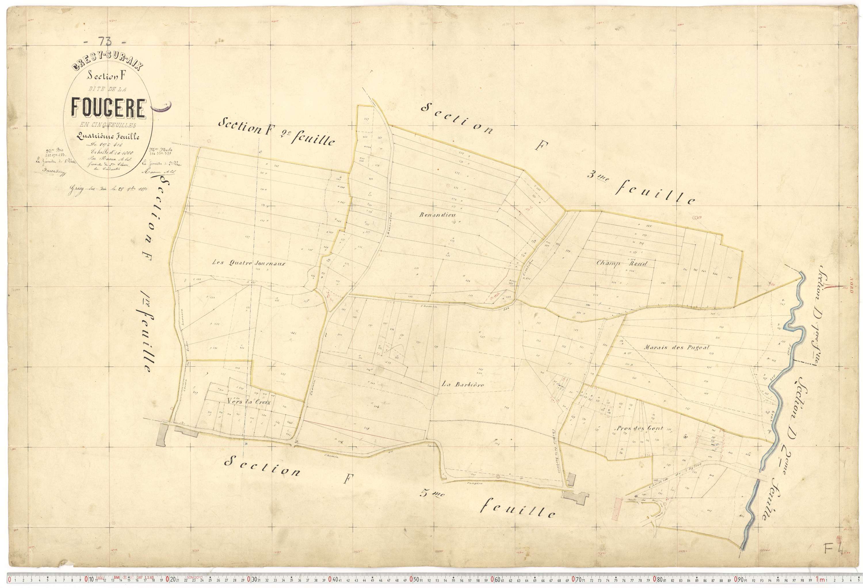 Grésy-sur-Aix - Cadastre français (1880).