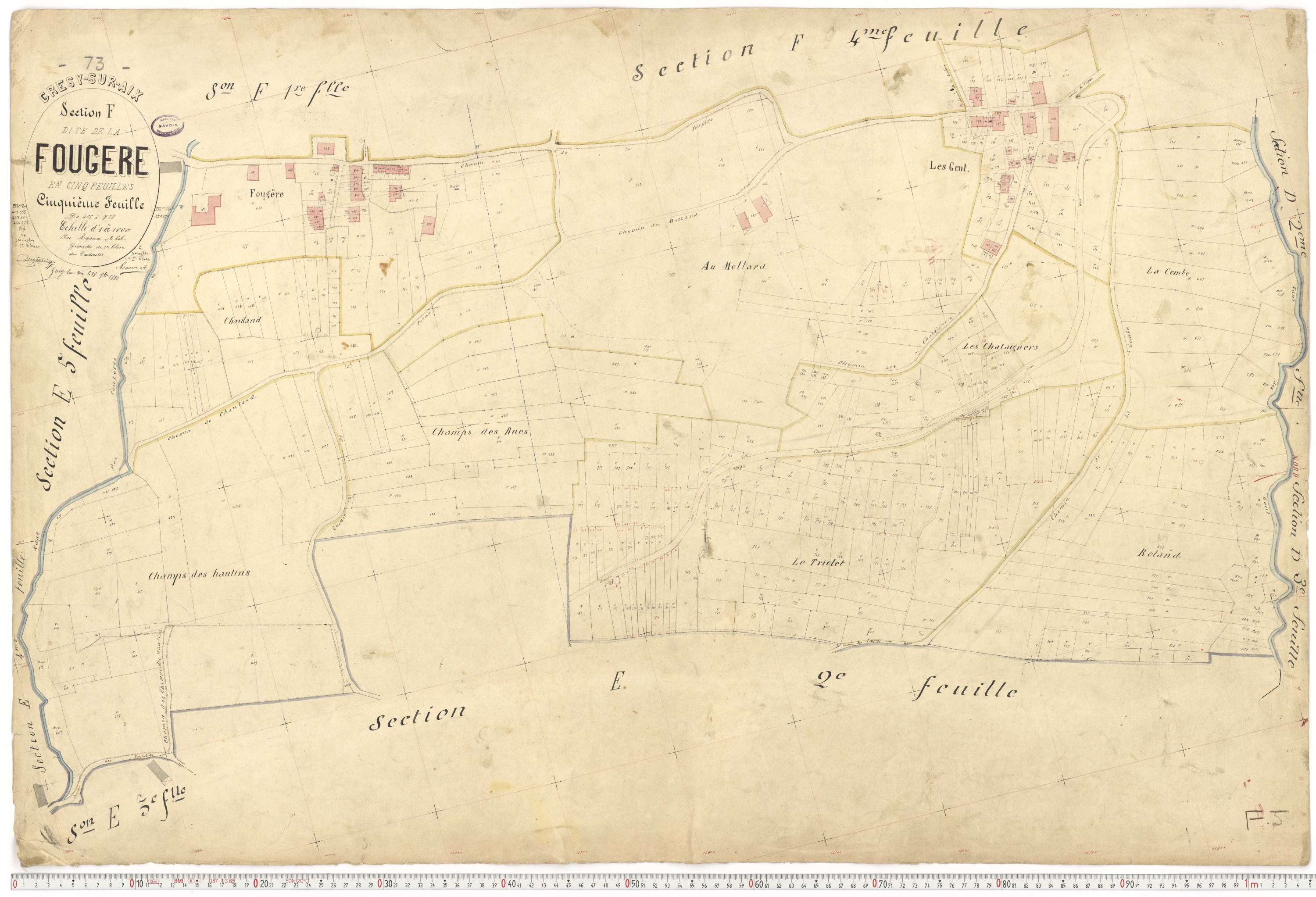Grésy-sur-Aix - Cadastre français (1880).