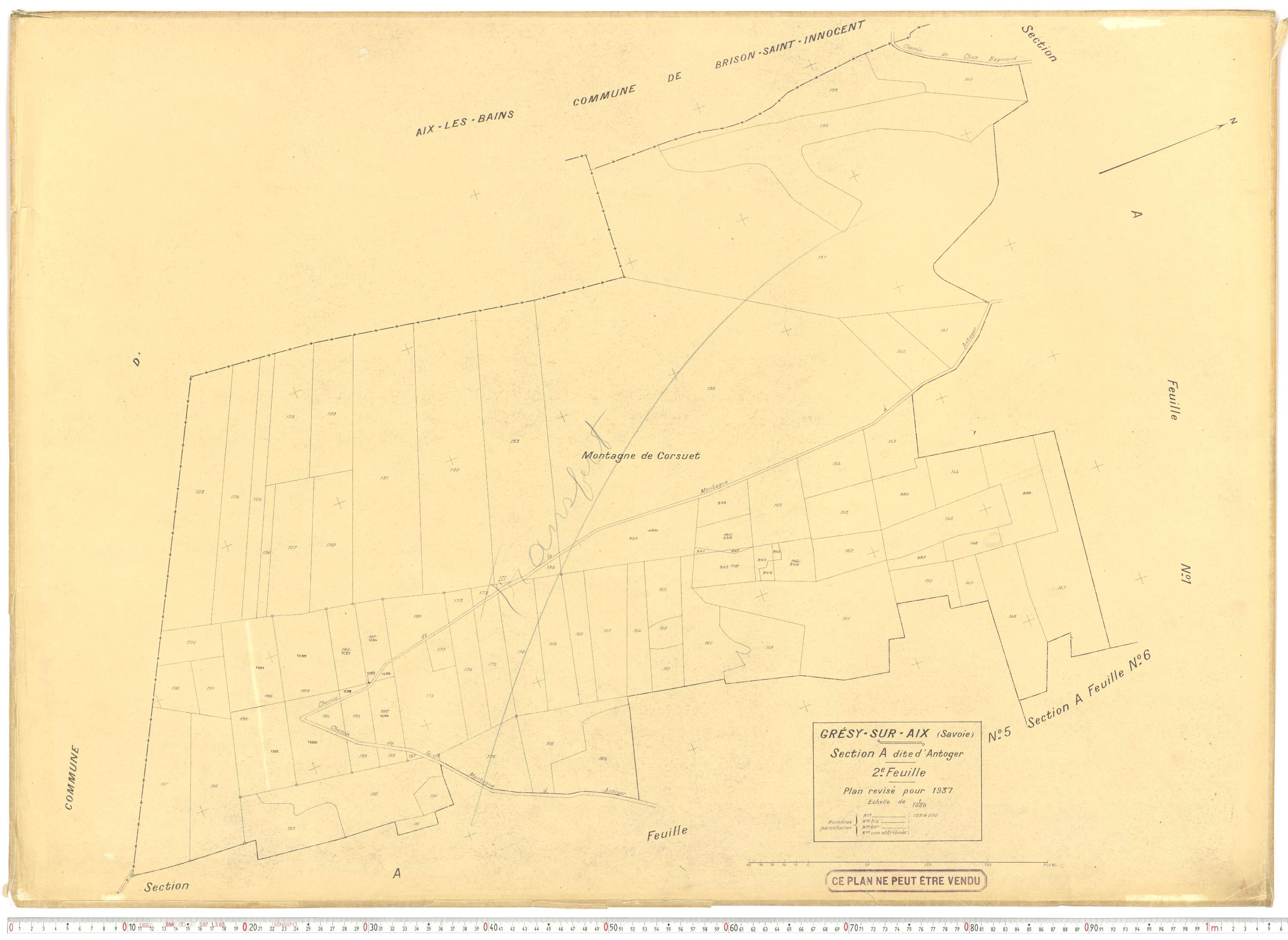 Grésy-sur-Aix - Cadastre rénové (1937).