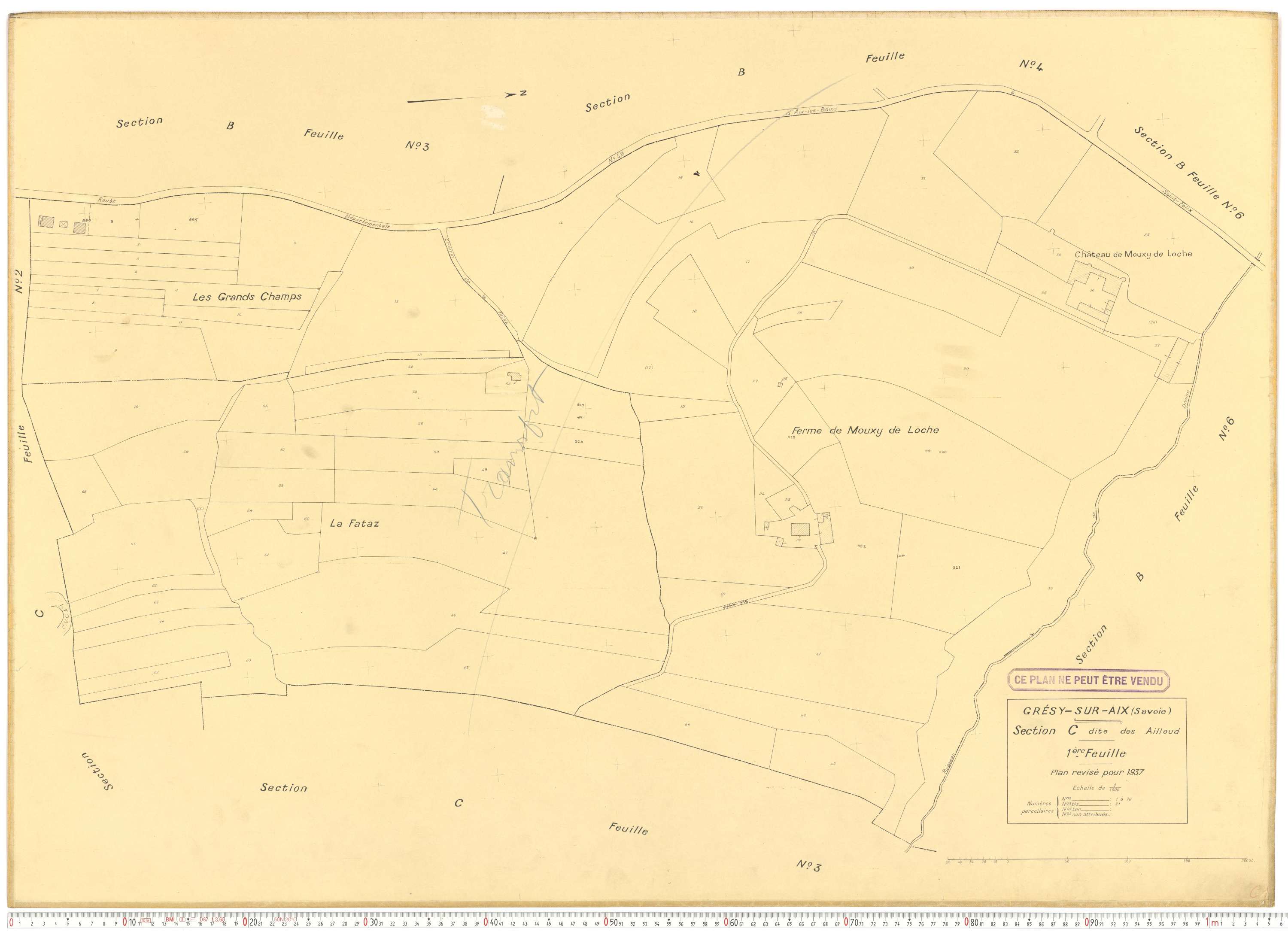 Grésy-sur-Aix - Cadastre rénové (1937).