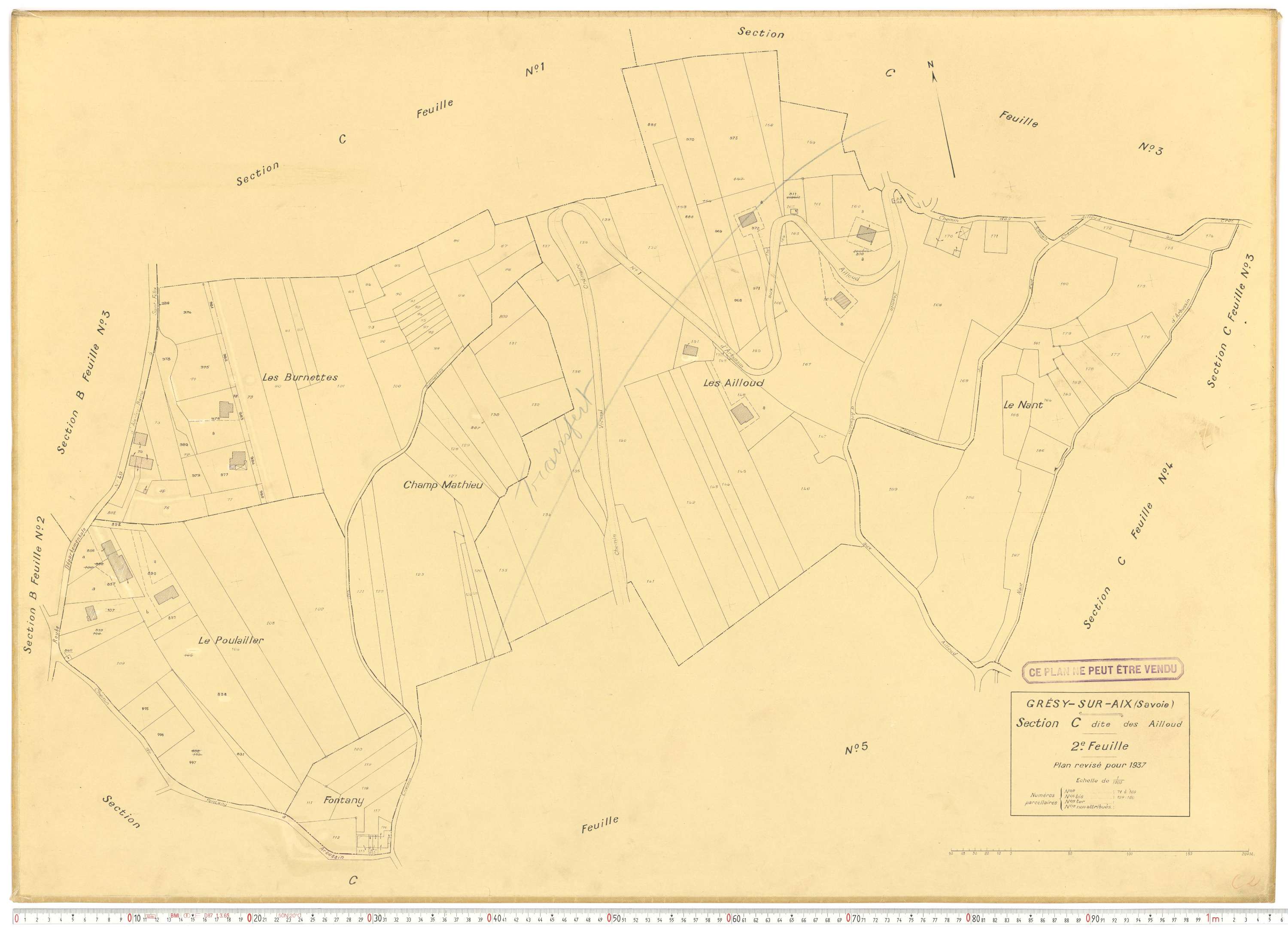 Grésy-sur-Aix - Cadastre rénové (1937).
