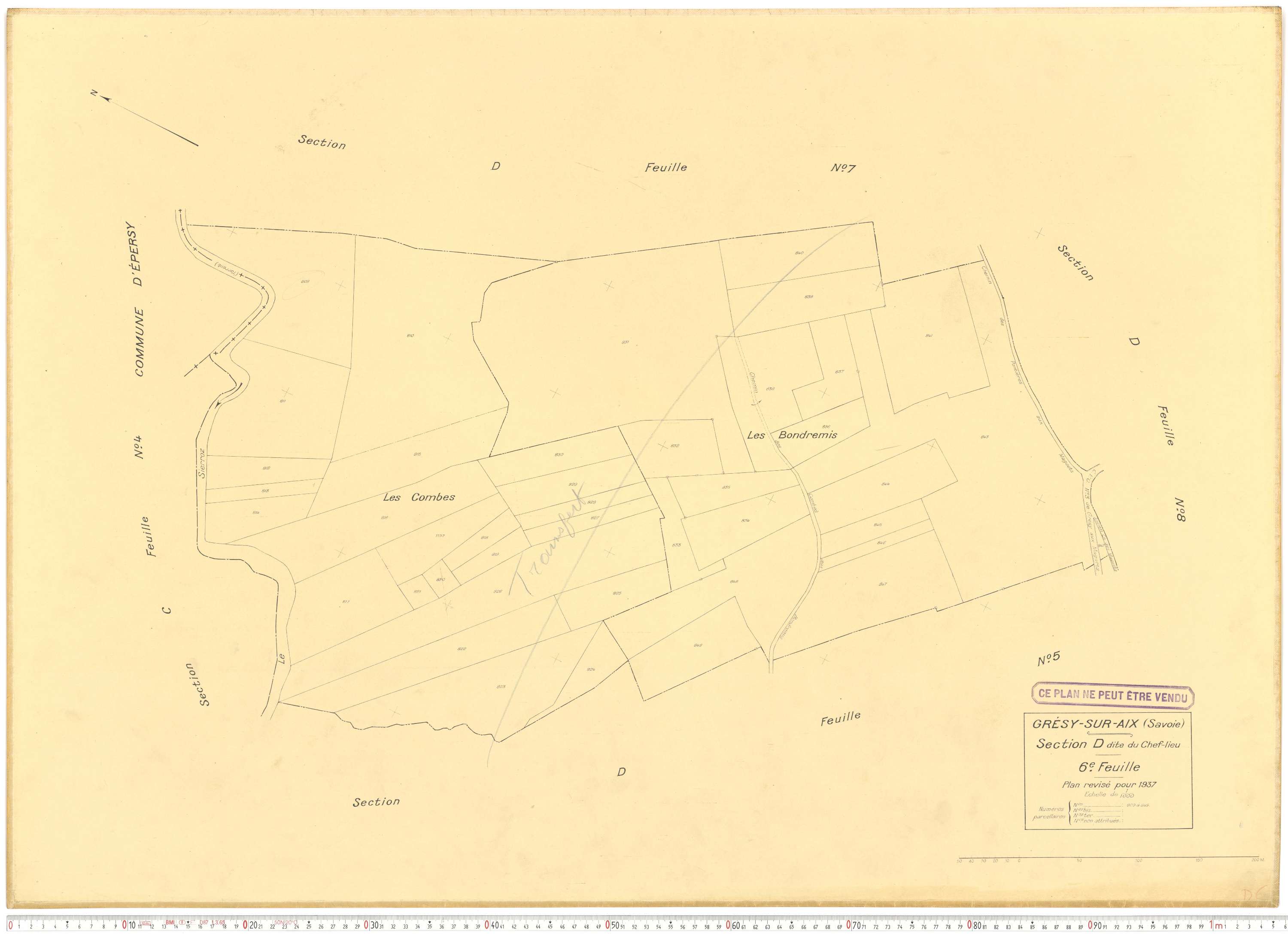 Grésy-sur-Aix - Cadastre rénové (1937).