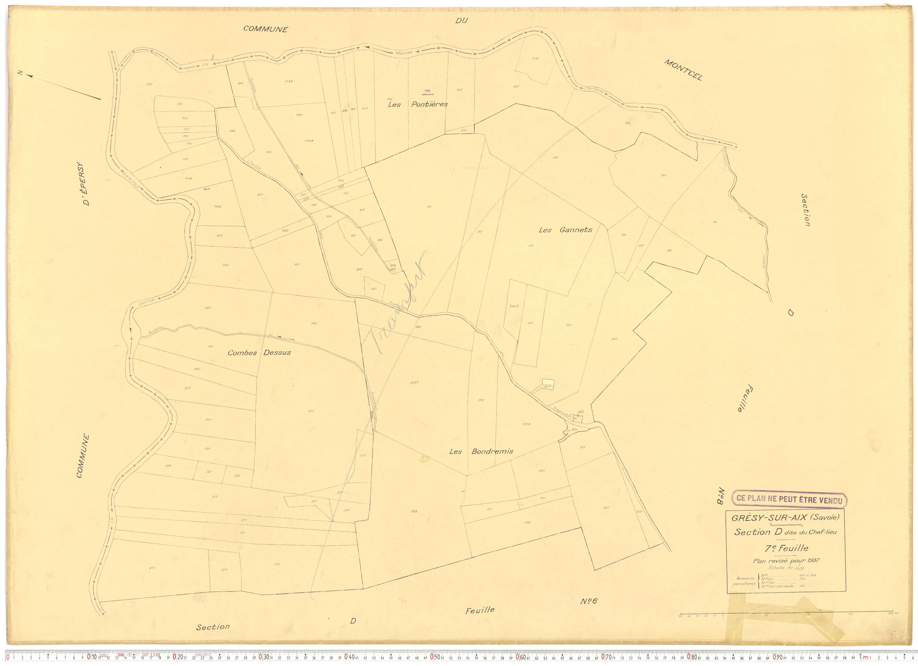 Grésy-sur-Aix - Cadastre rénové (1937).