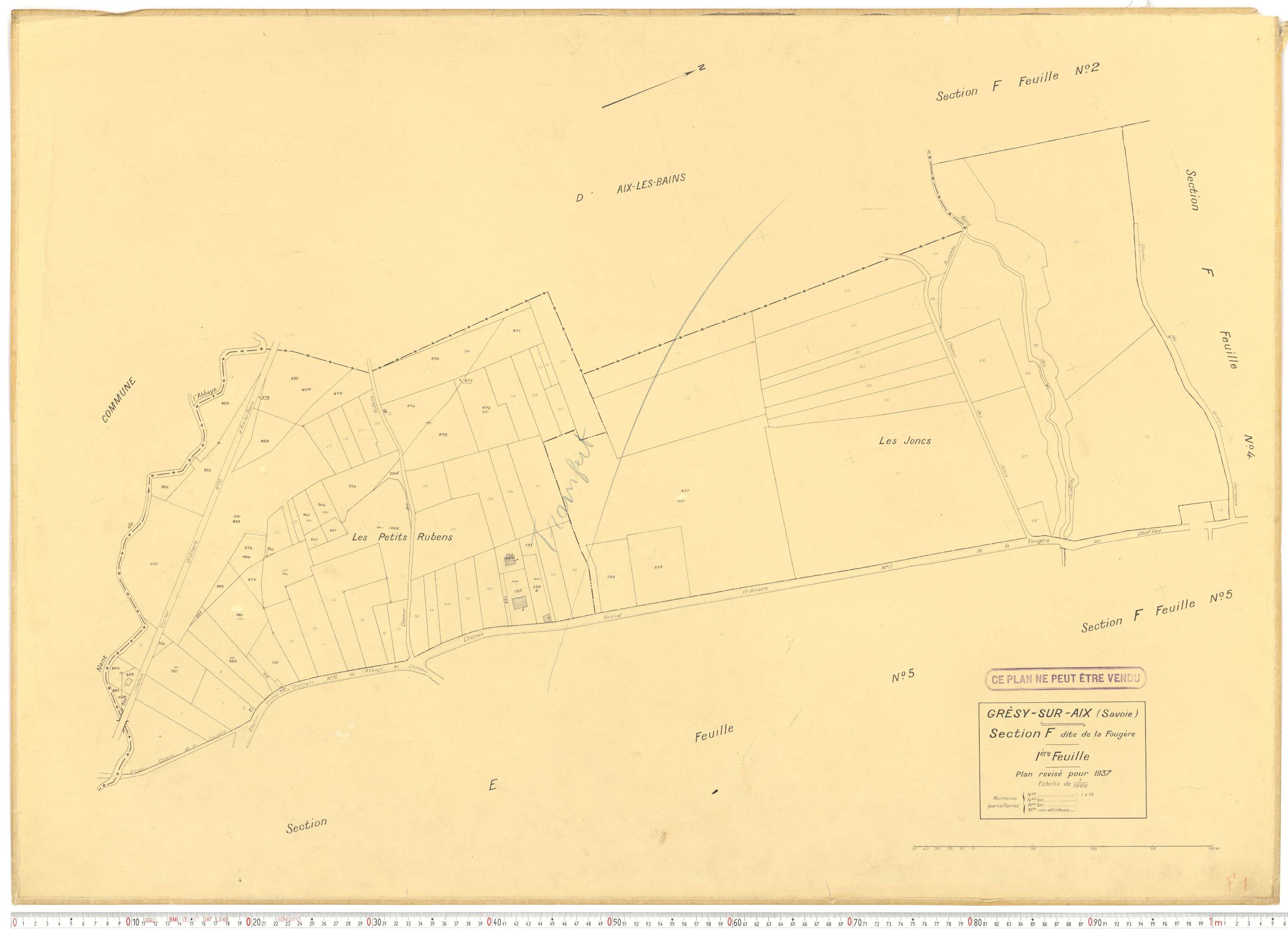Grésy-sur-Aix - Cadastre rénové (1937).