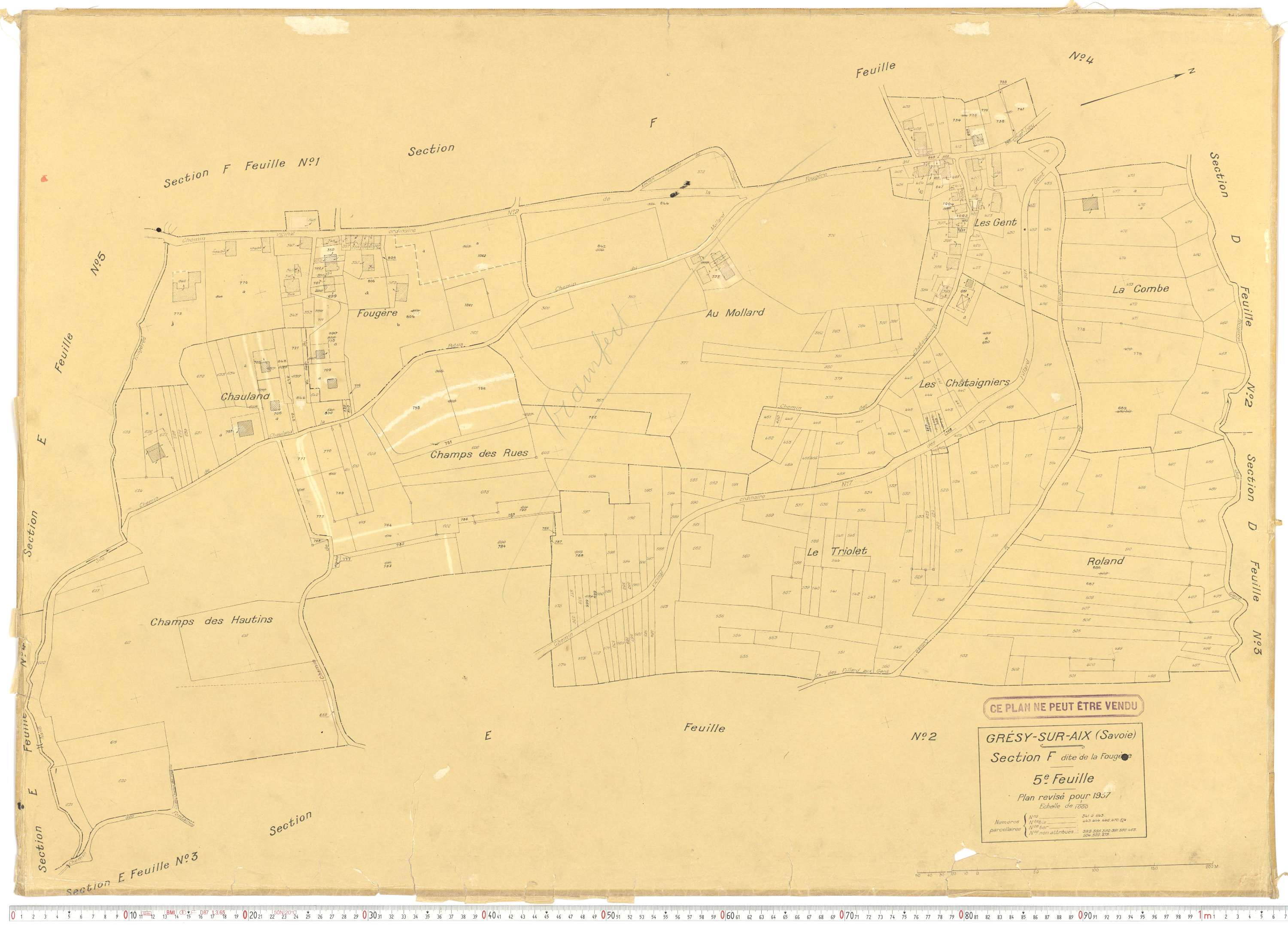 Grésy-sur-Aix - Cadastre rénové (1937).