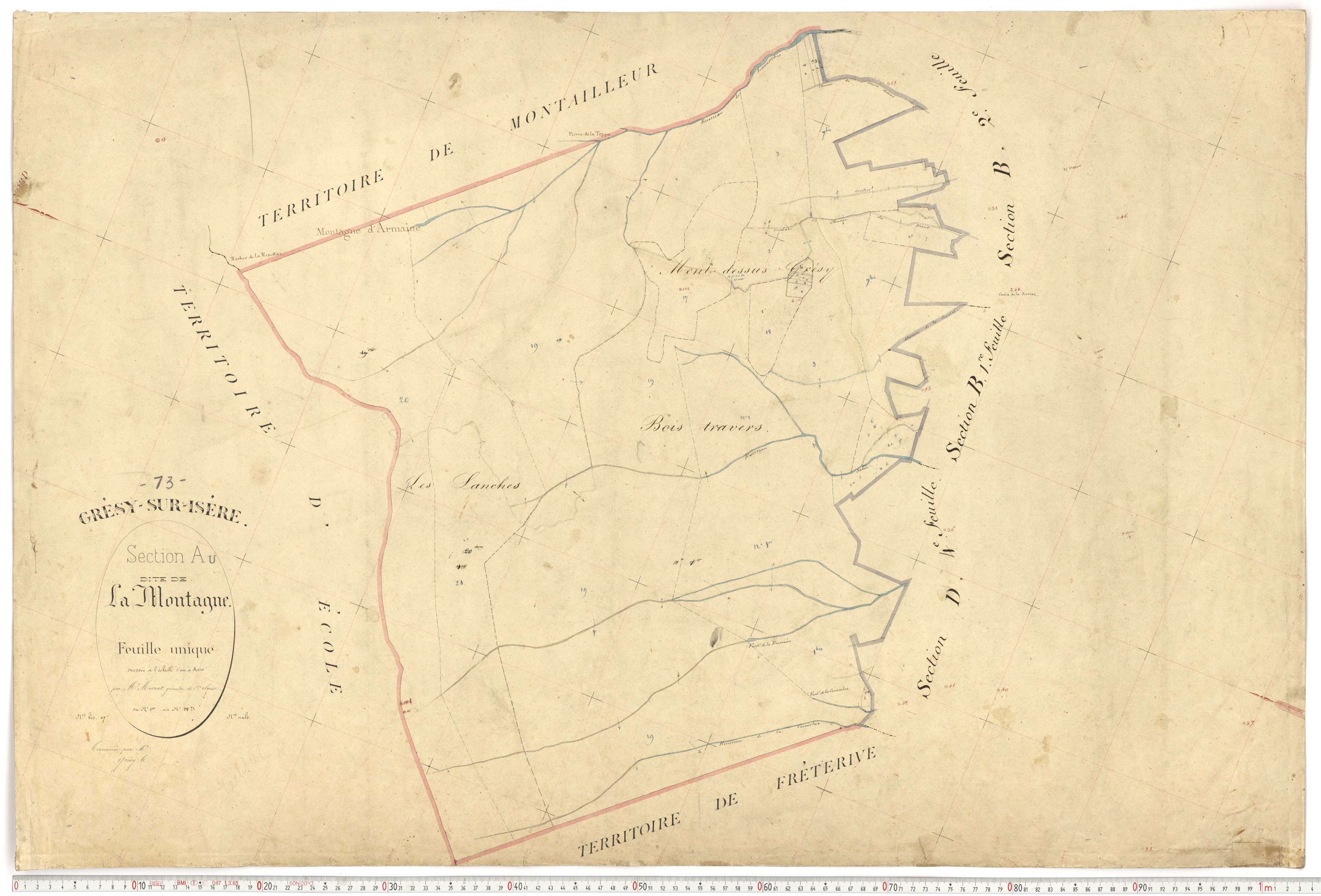Grésy-sur-Isère - Plans cadastraux du premier cadastre français.