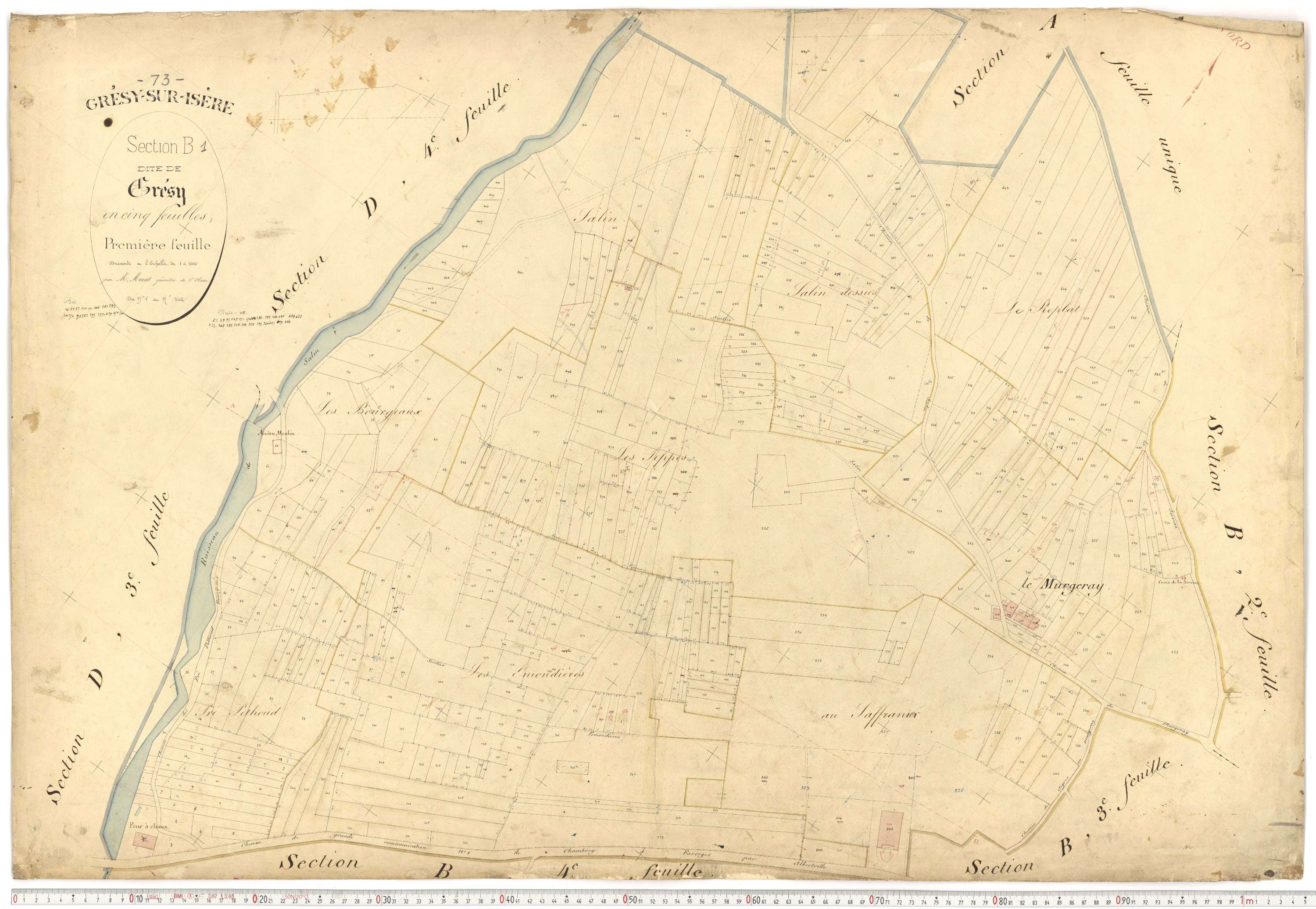 Grésy-sur-Isère - Plans cadastraux du premier cadastre français.