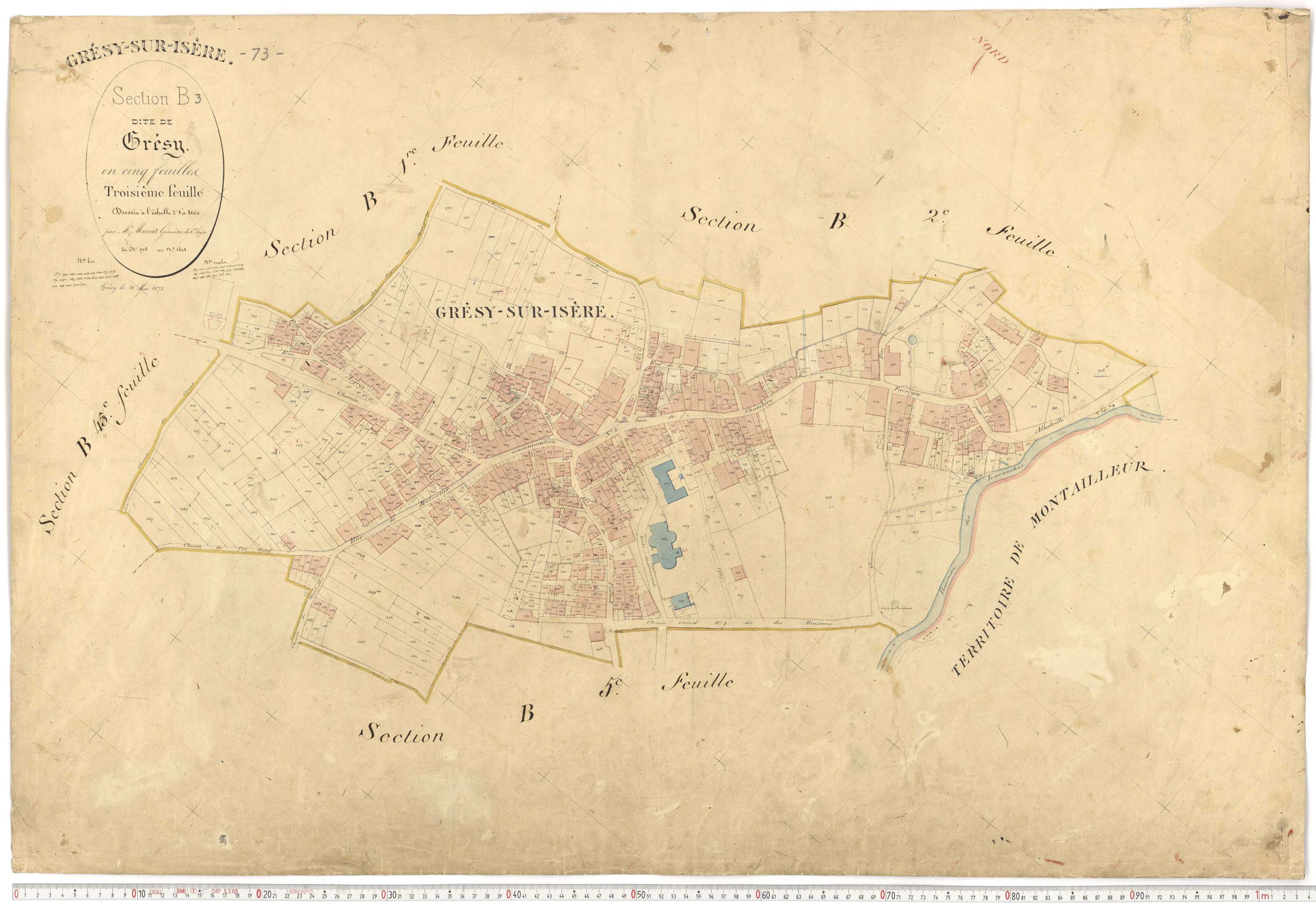 Grésy-sur-Isère - Plans cadastraux du premier cadastre français.