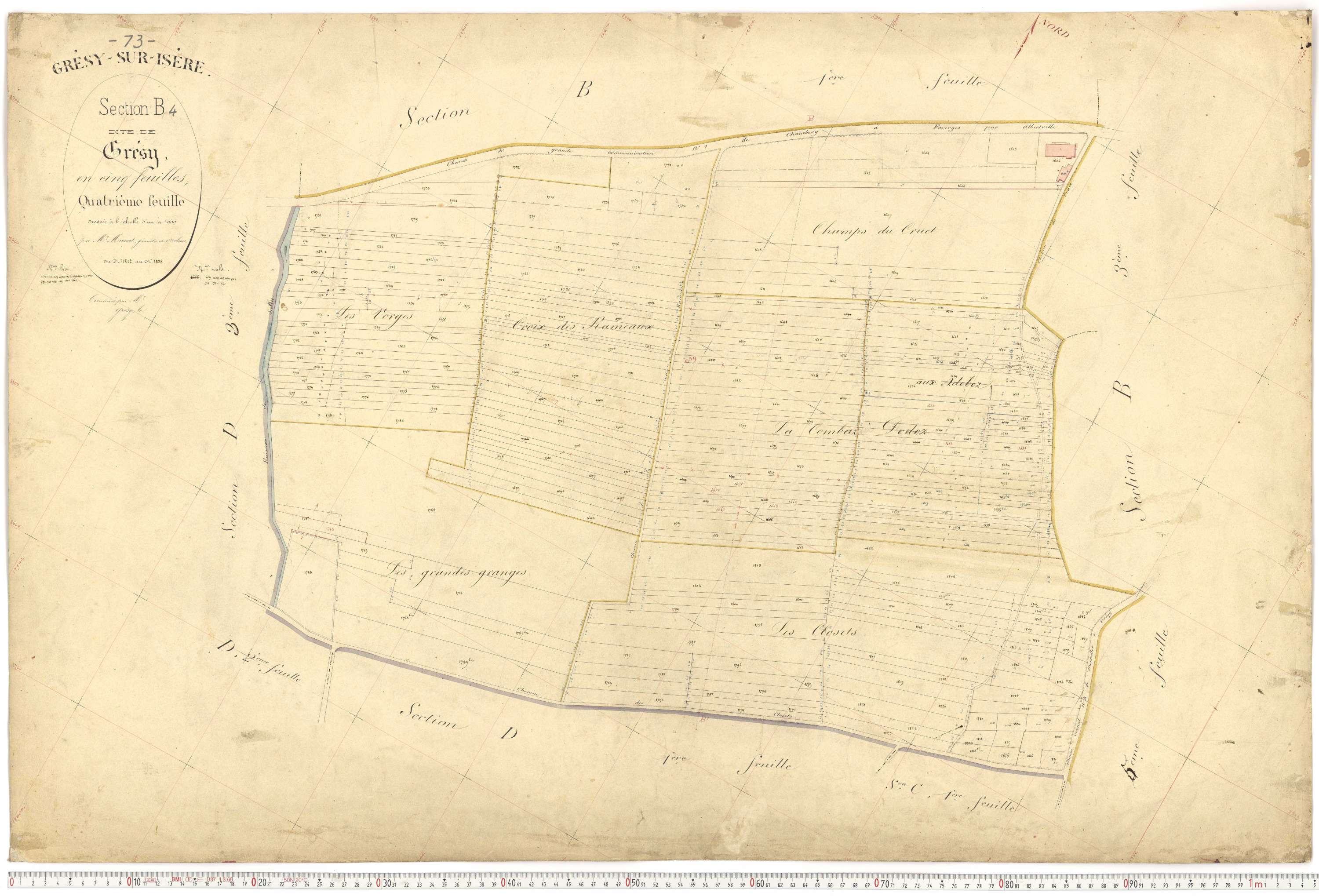 Grésy-sur-Isère - Plans cadastraux du premier cadastre français.