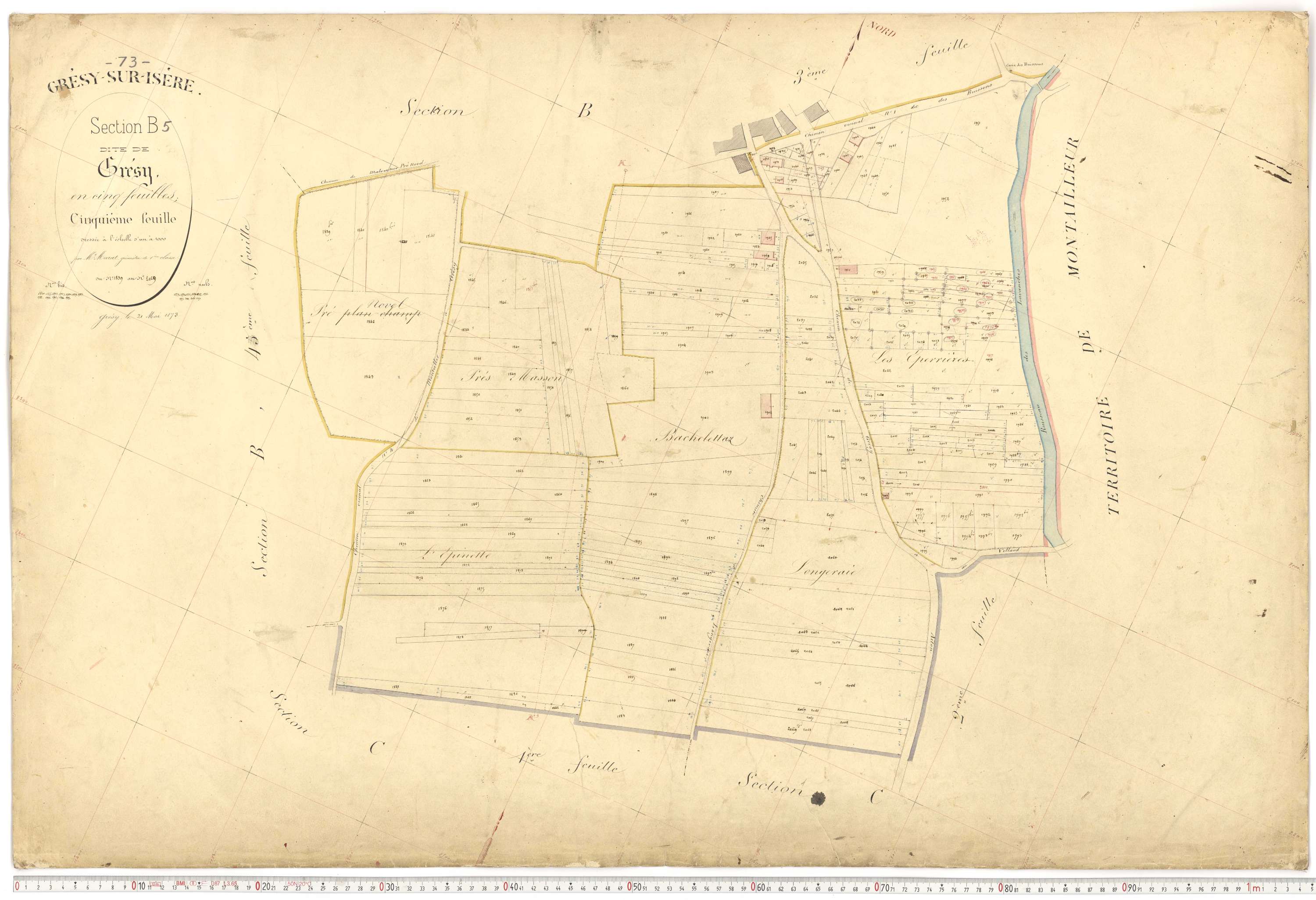 Grésy-sur-Isère - Plans cadastraux du premier cadastre français.