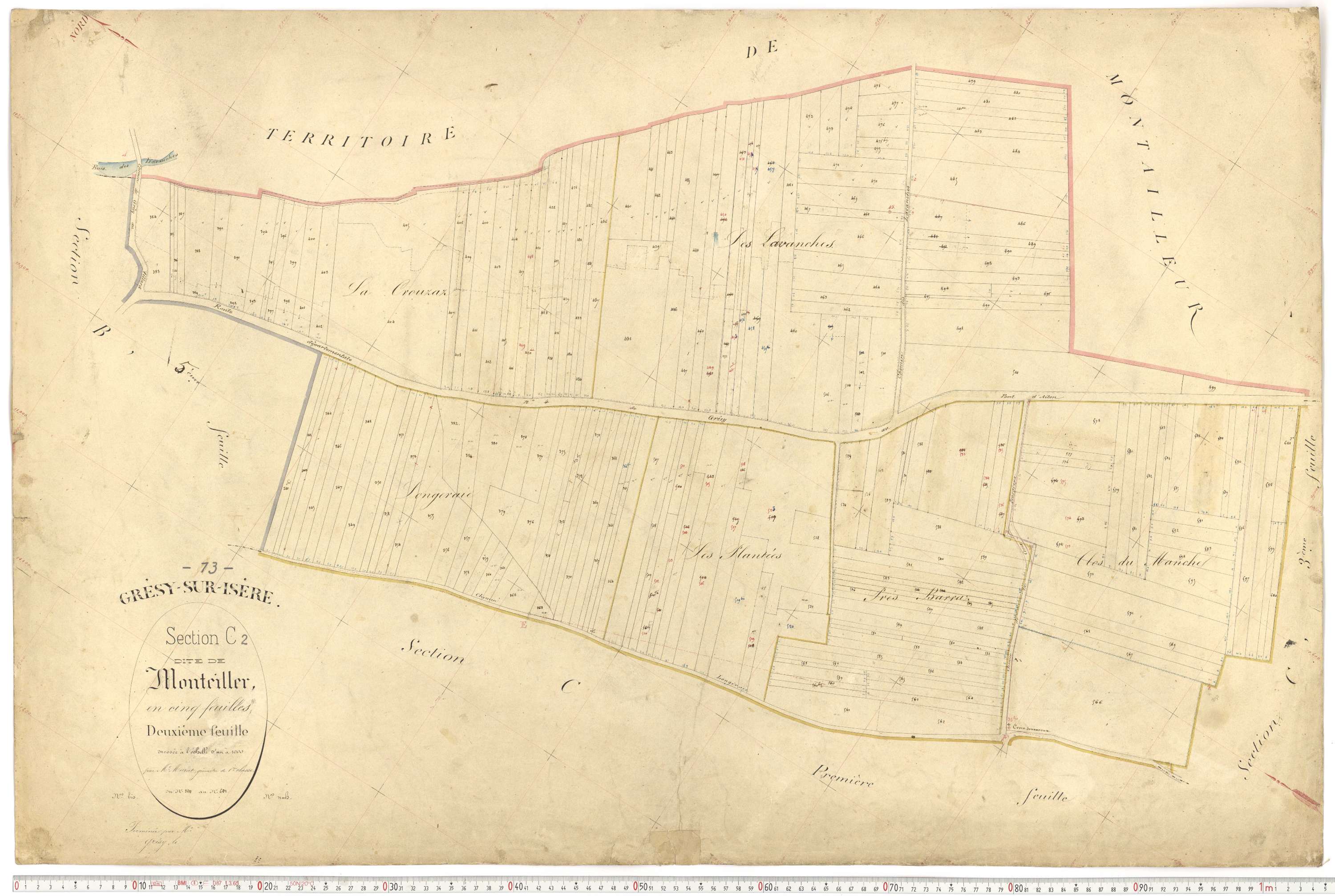 Grésy-sur-Isère - Plans cadastraux du premier cadastre français.
