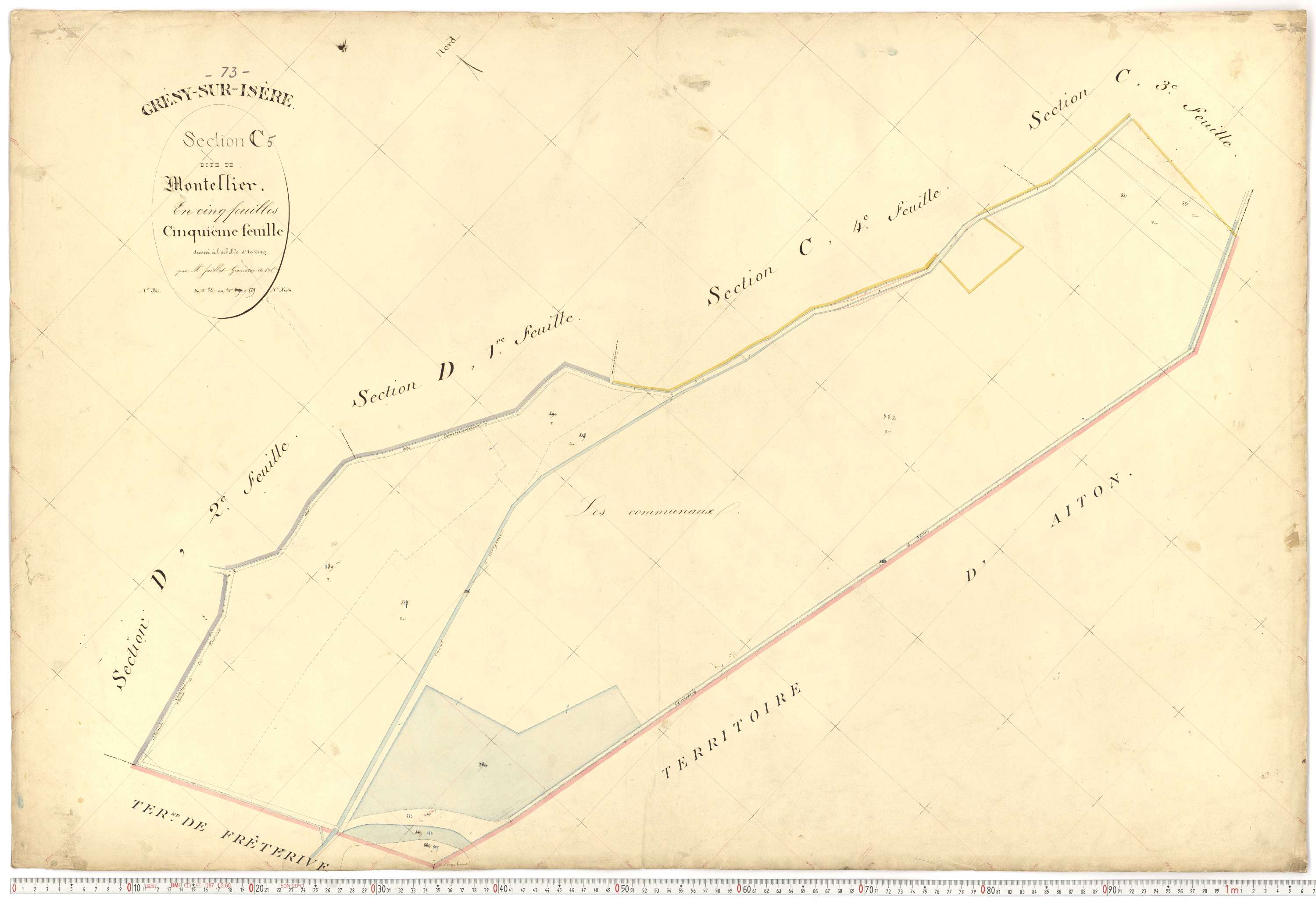Grésy-sur-Isère - Plans cadastraux du premier cadastre français.