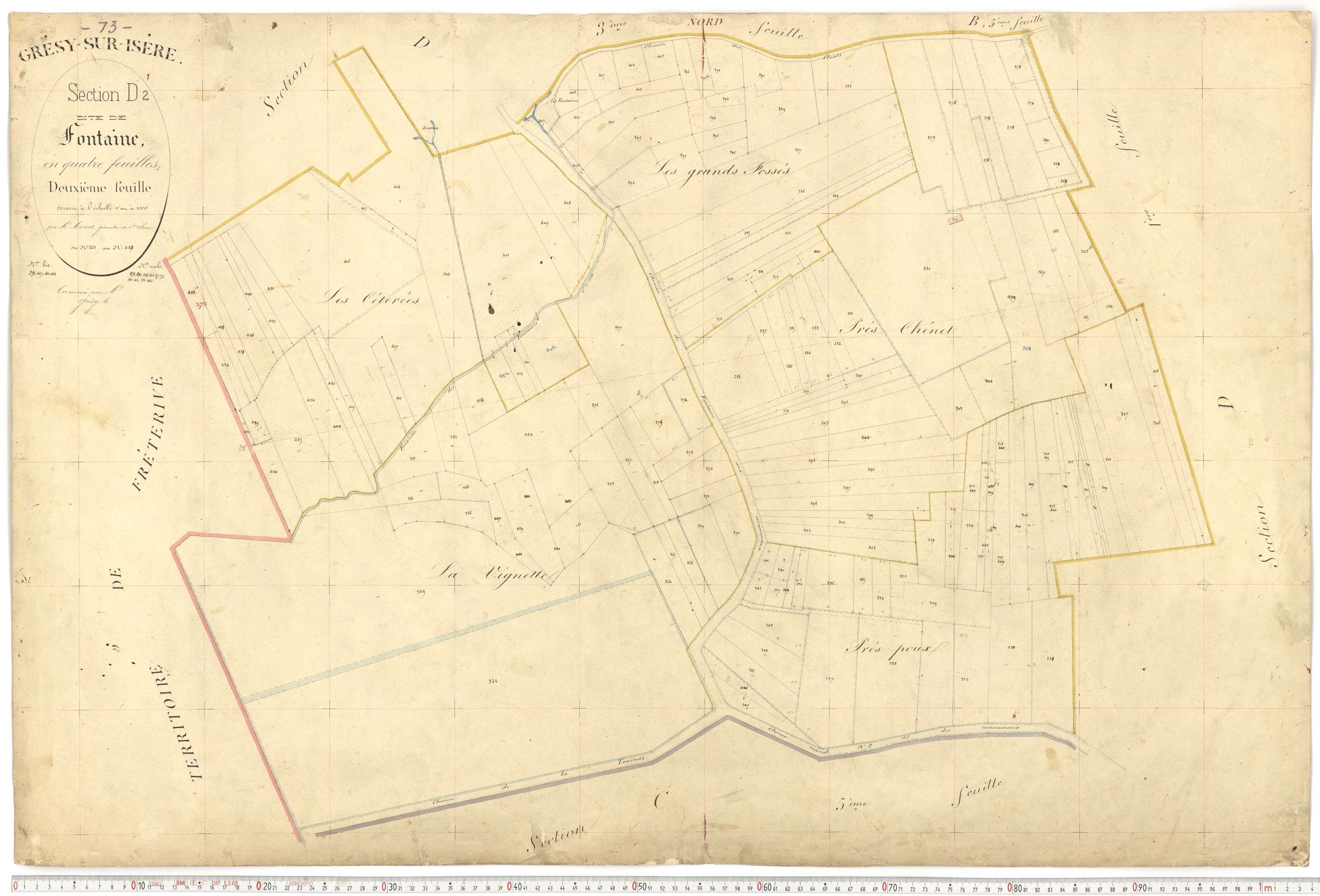 Grésy-sur-Isère - Plans cadastraux du premier cadastre français.