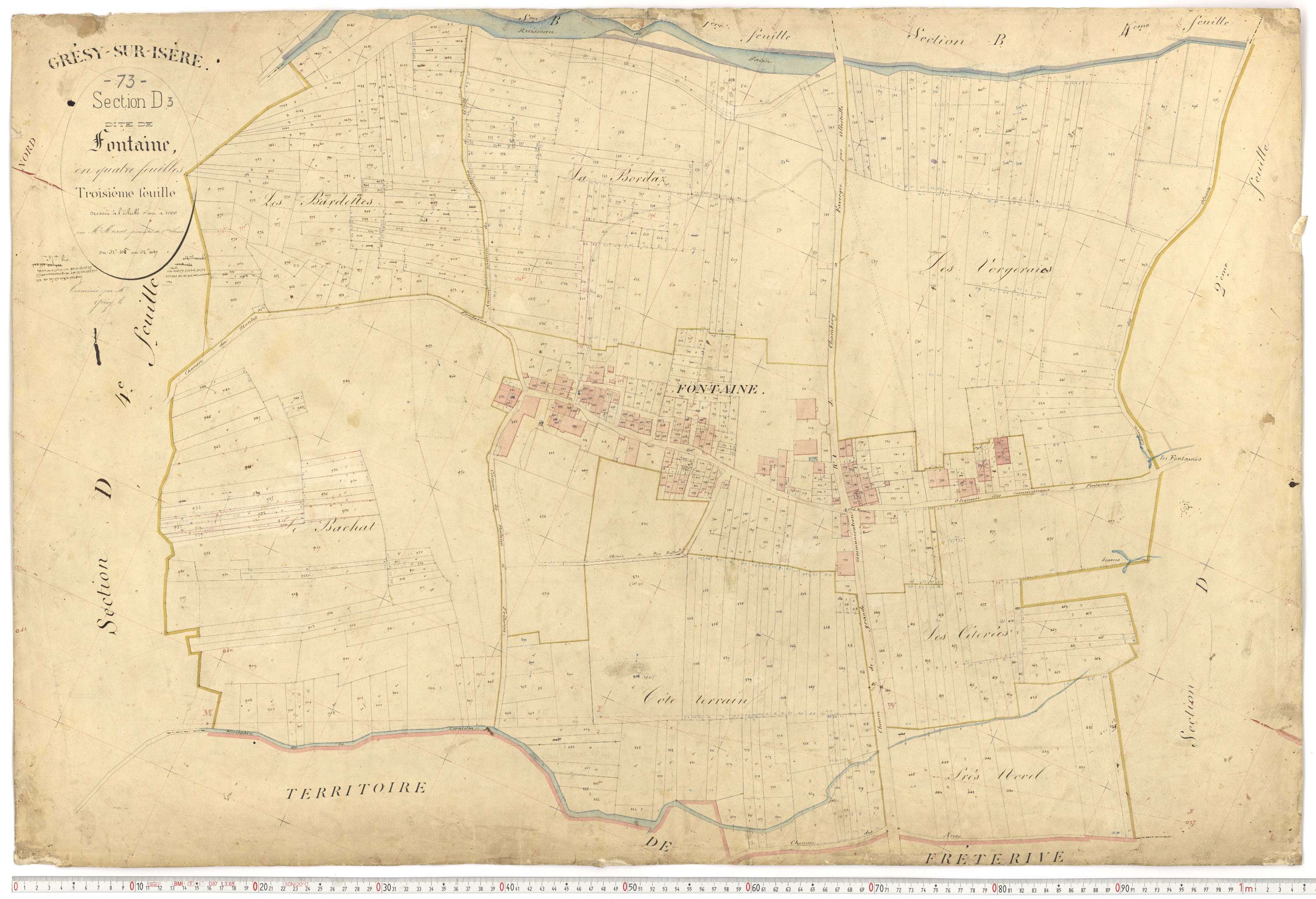 Grésy-sur-Isère - Plans cadastraux du premier cadastre français.