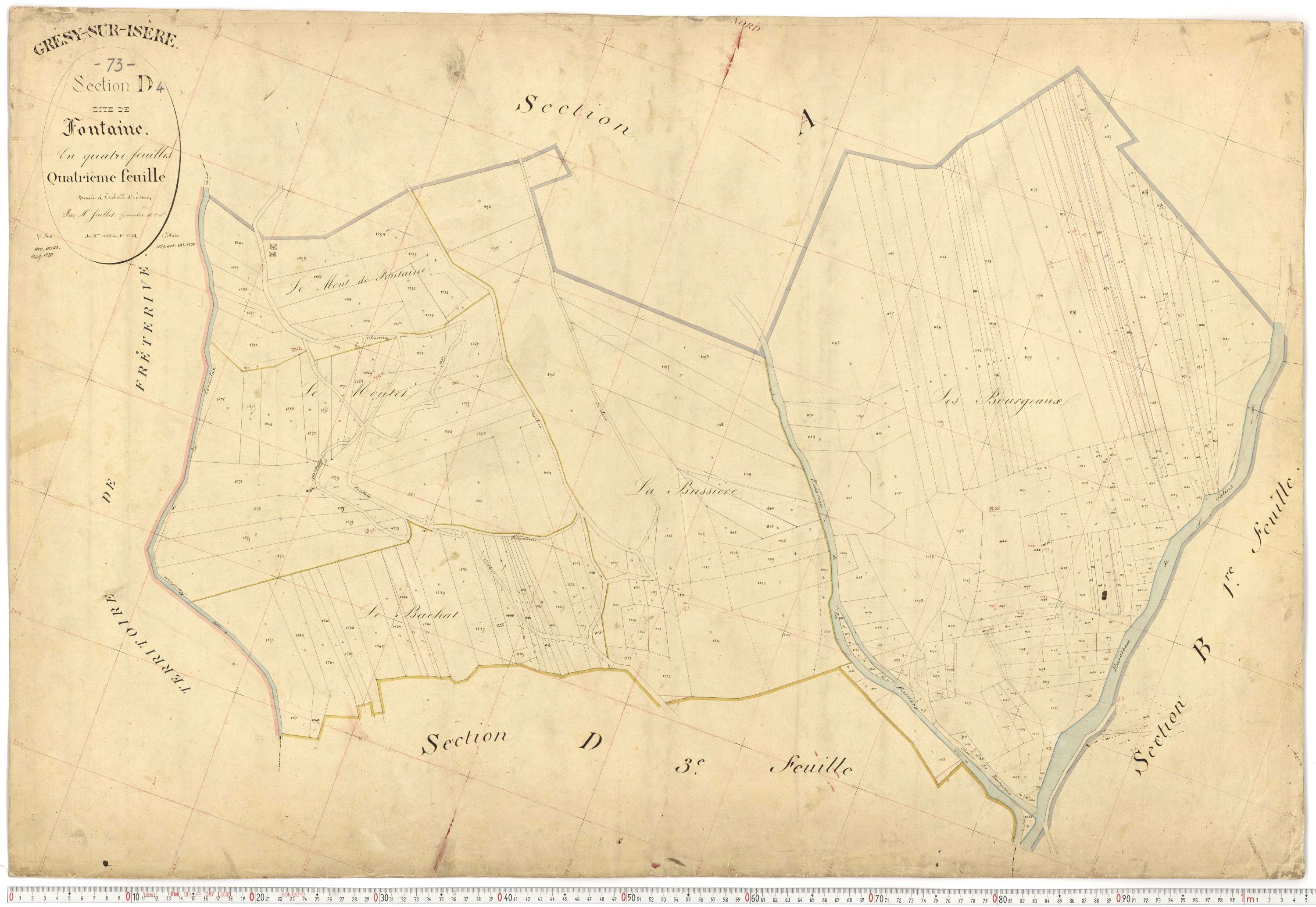 Grésy-sur-Isère - Plans cadastraux du premier cadastre français.