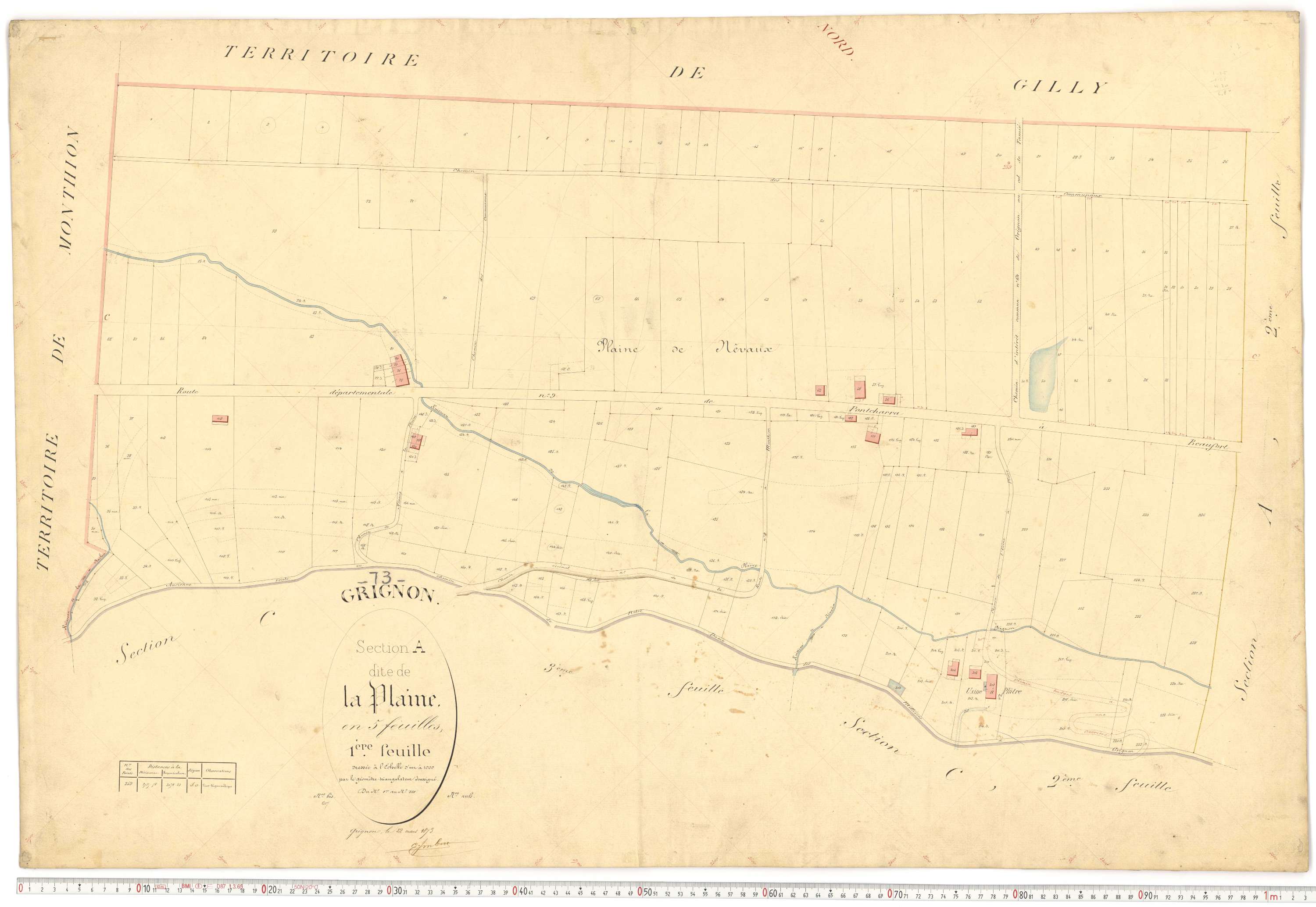 Grignon - Plans cadastraux du premier cadastre français.
