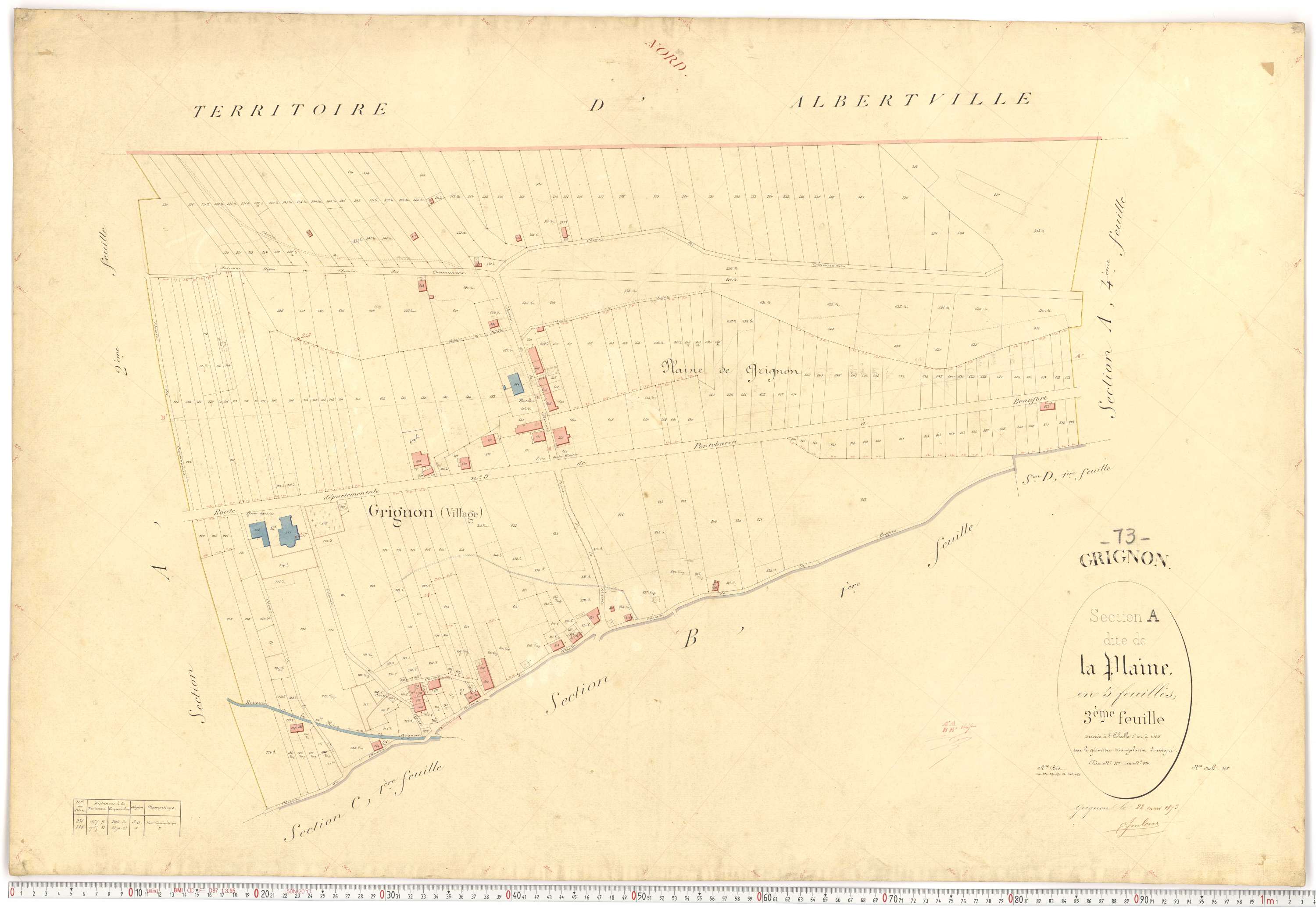 Grignon - Plans cadastraux du premier cadastre français.