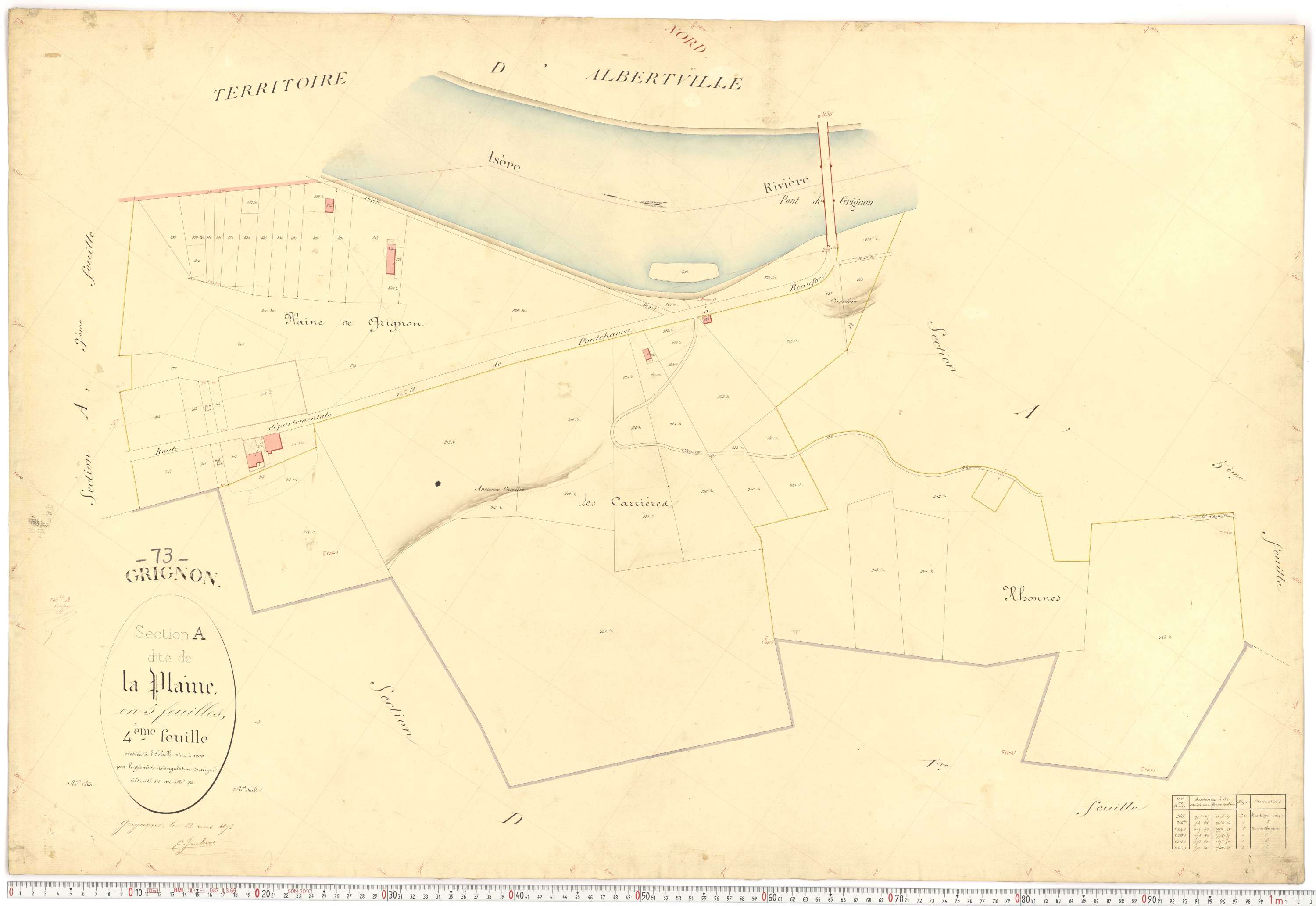Grignon - Plans cadastraux du premier cadastre français.