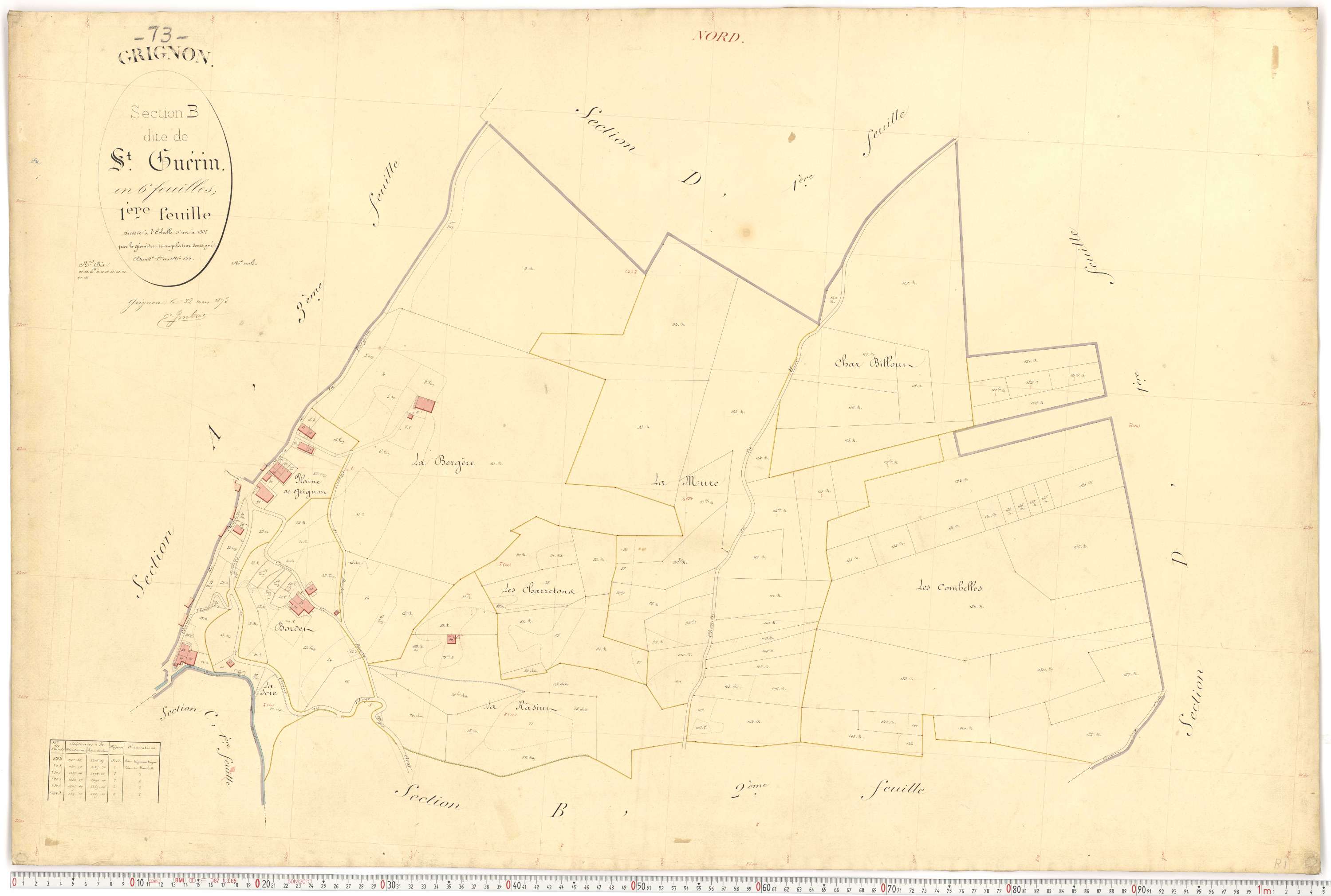 Grignon - Plans cadastraux du premier cadastre français.