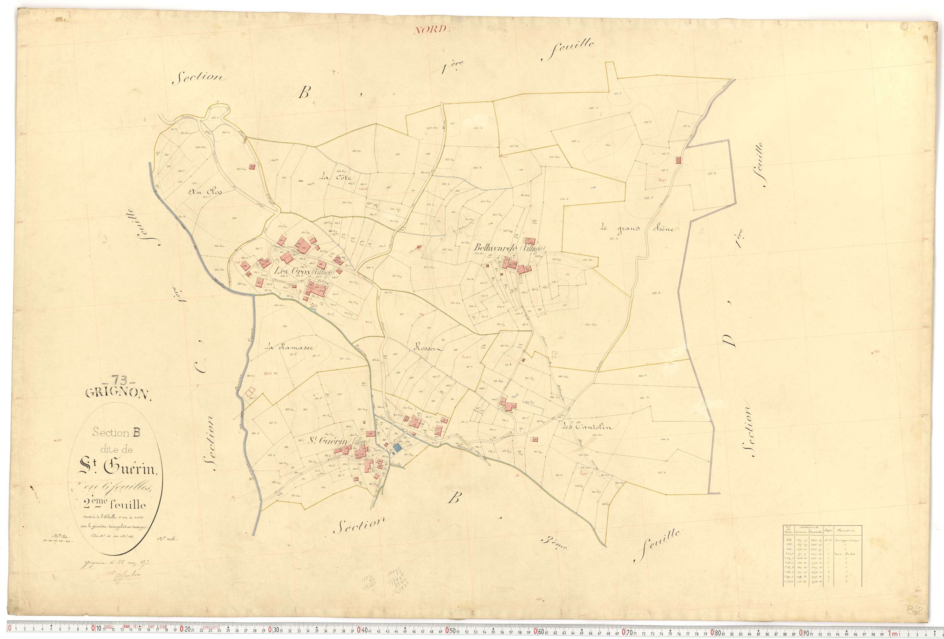 Grignon - Plans cadastraux du premier cadastre français.