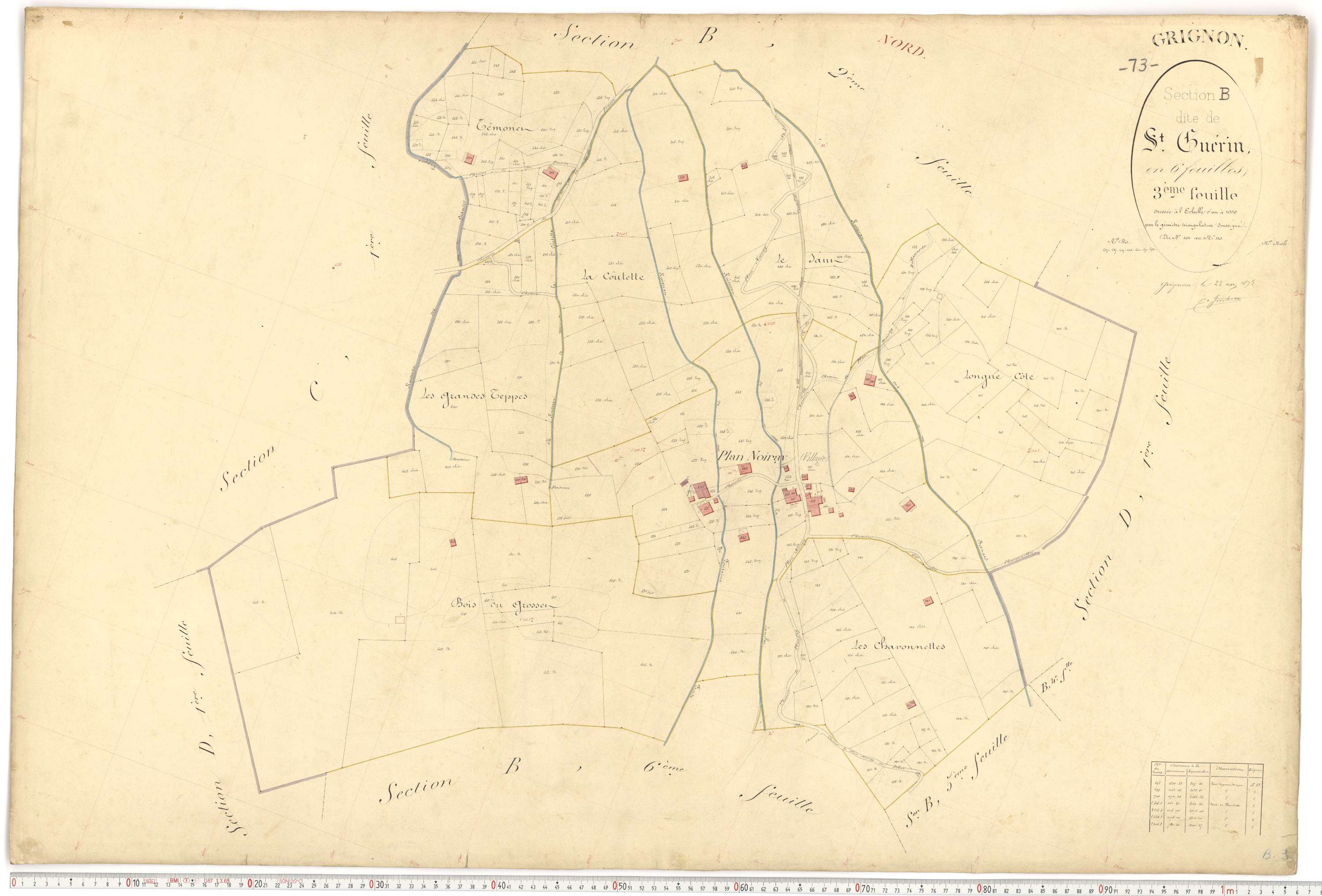Grignon - Plans cadastraux du premier cadastre français.