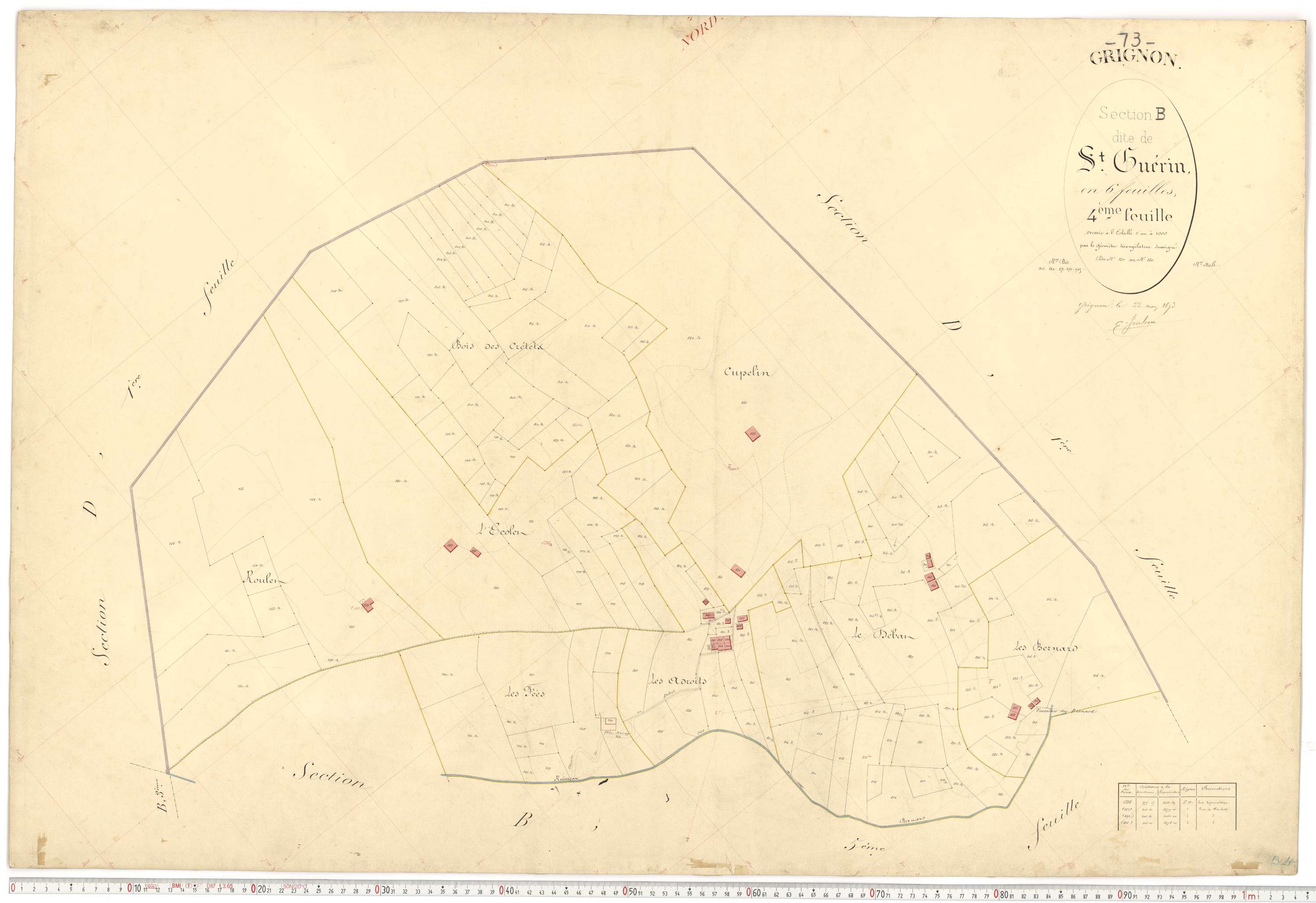 Grignon - Plans cadastraux du premier cadastre français.