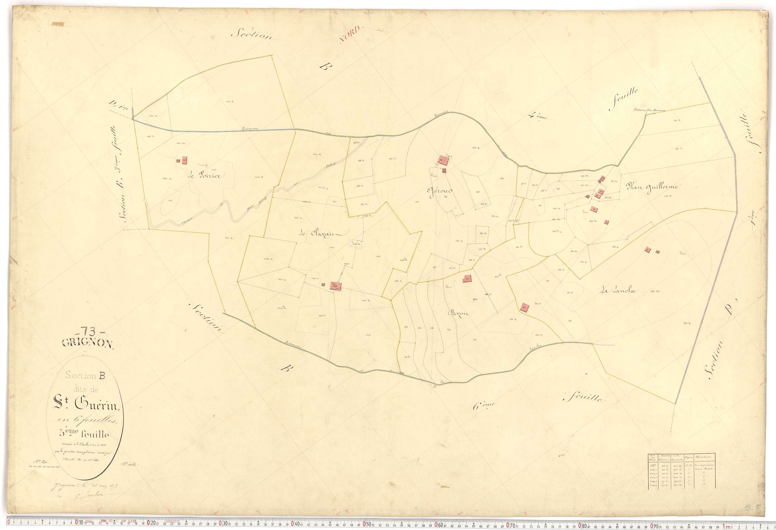 Grignon - Plans cadastraux du premier cadastre français.