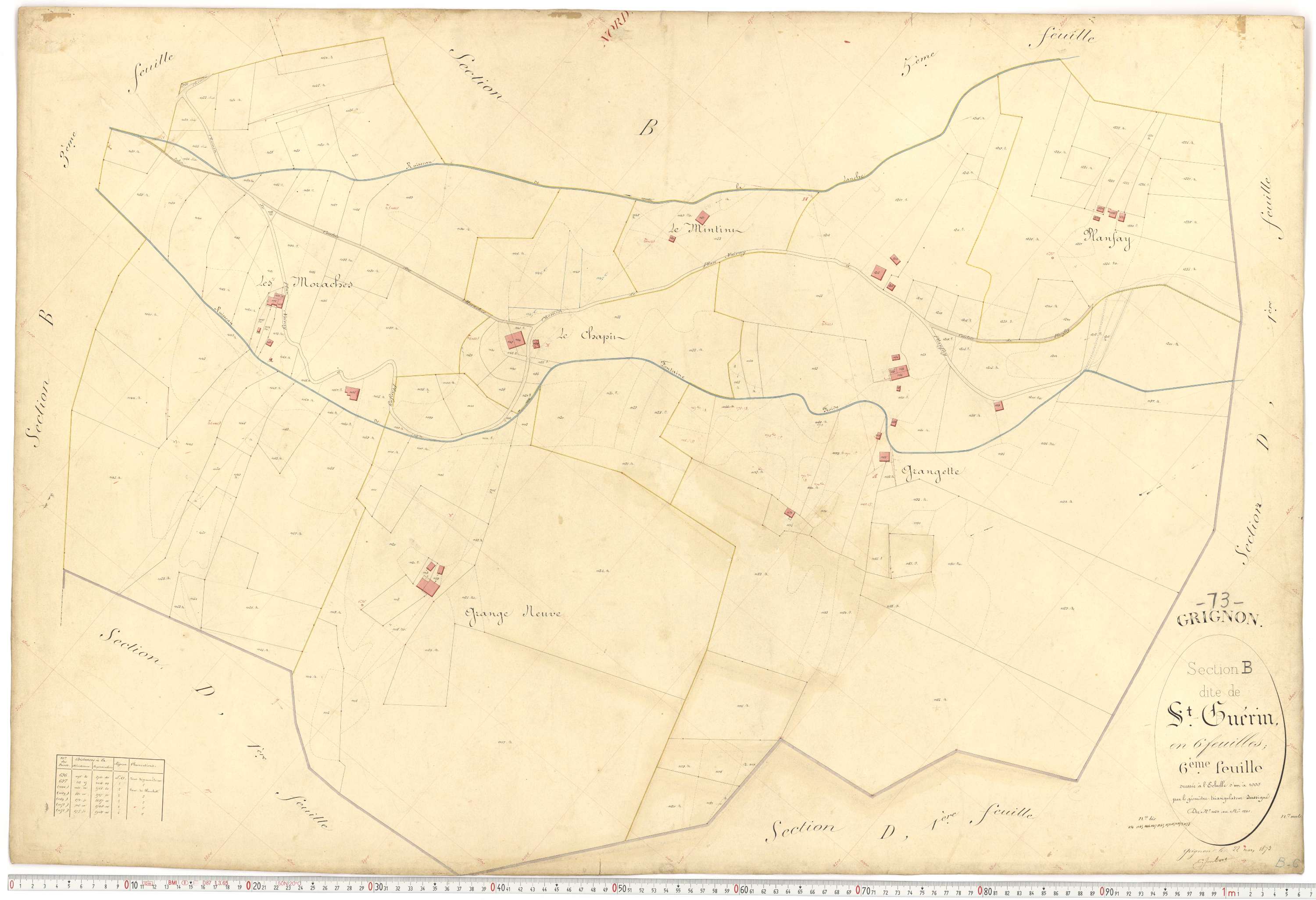 Grignon - Plans cadastraux du premier cadastre français.