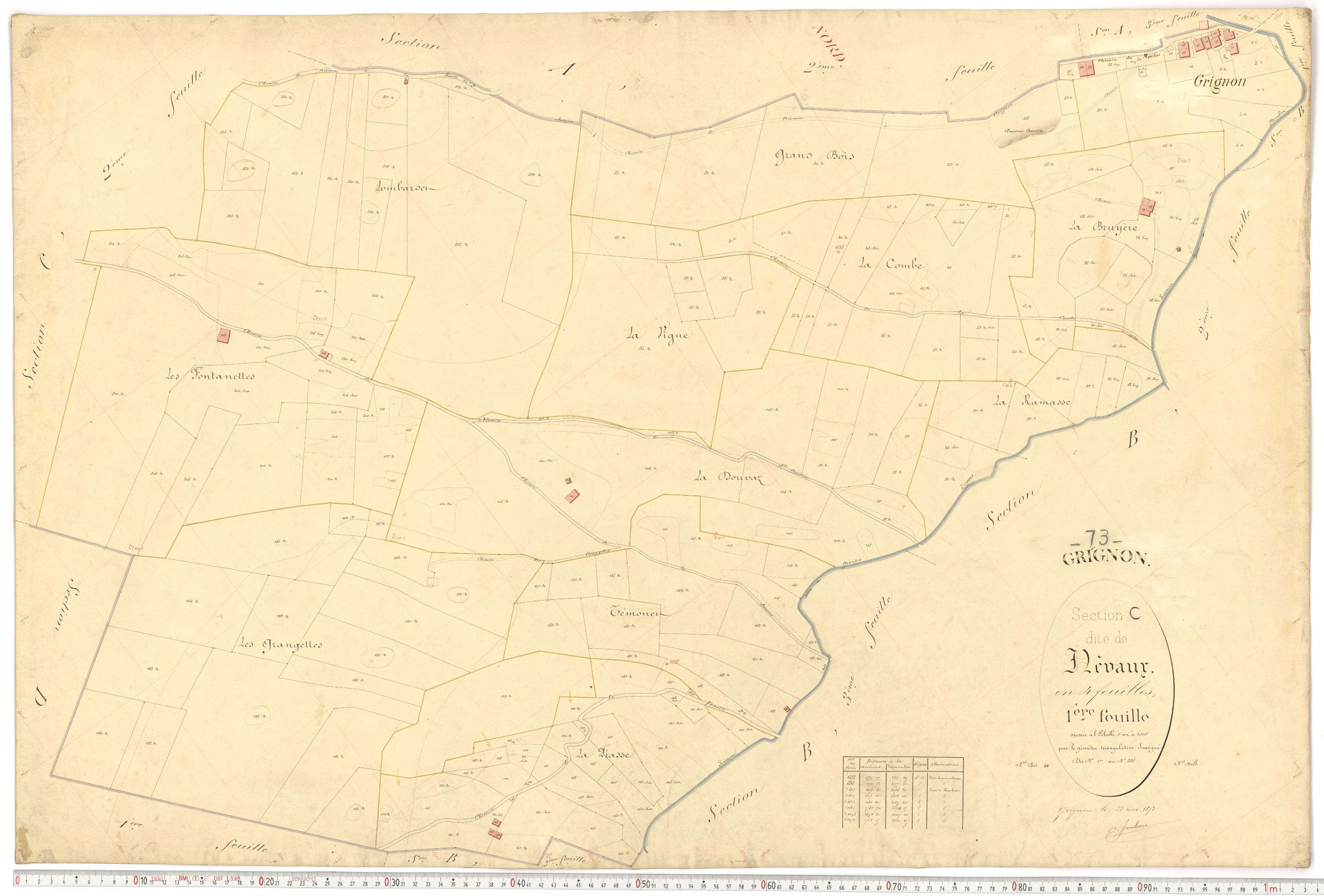 Grignon - Plans cadastraux du premier cadastre français.
