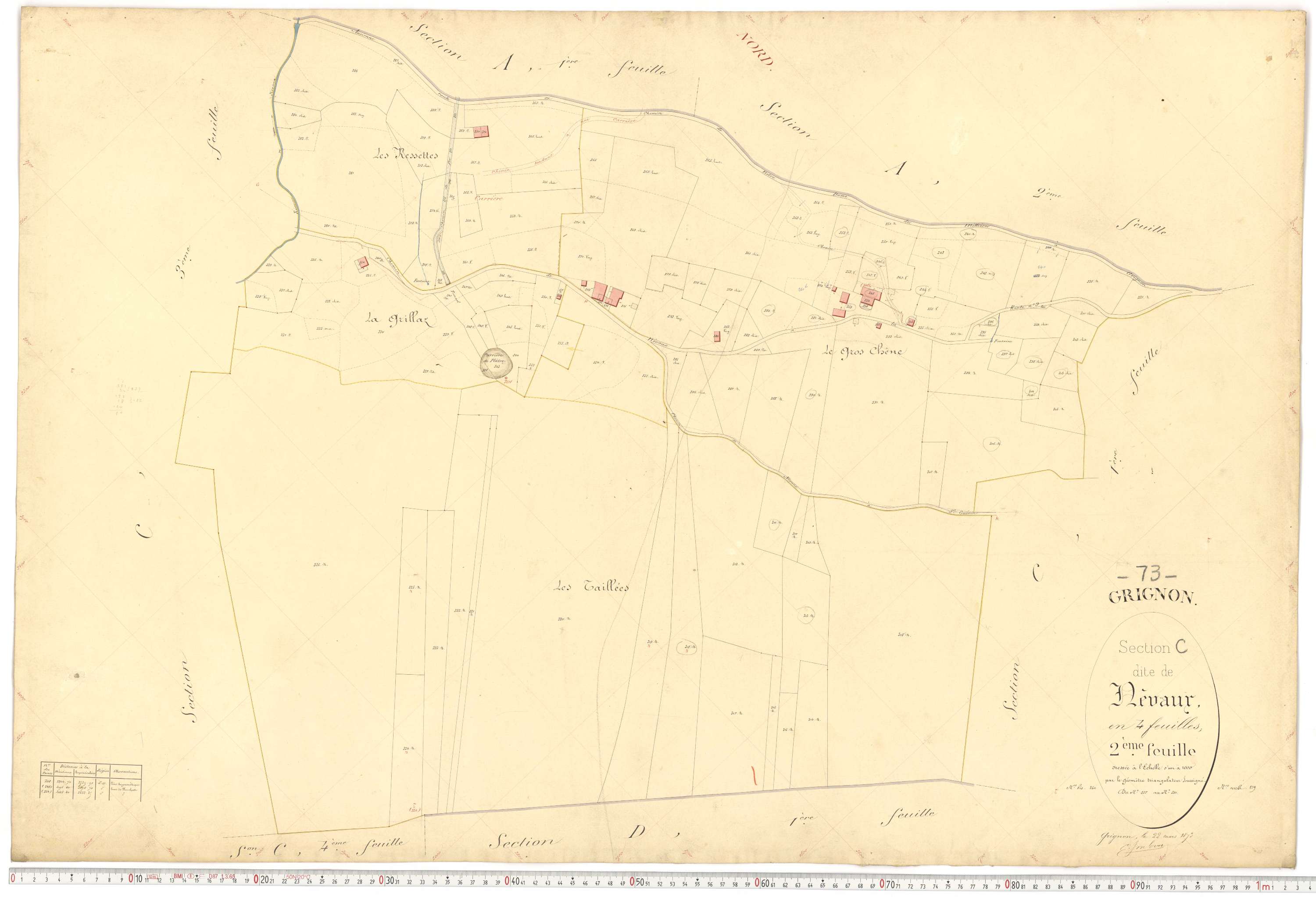 Grignon - Plans cadastraux du premier cadastre français.