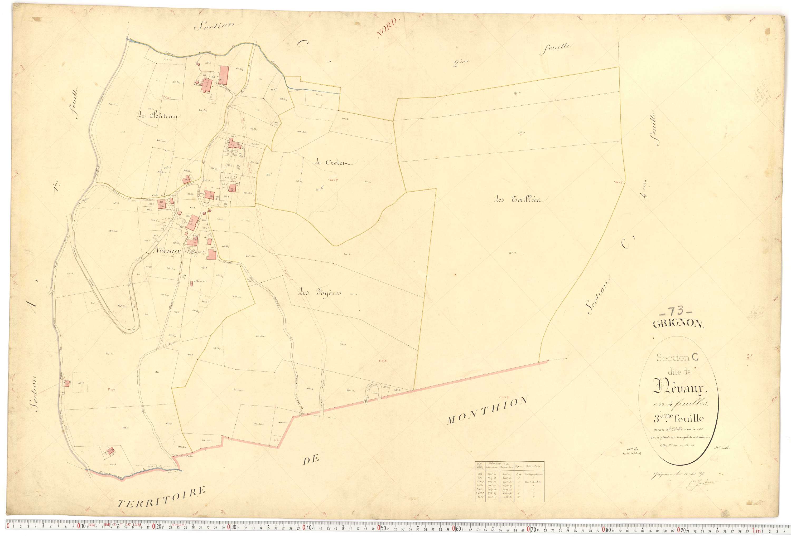Grignon - Plans cadastraux du premier cadastre français.