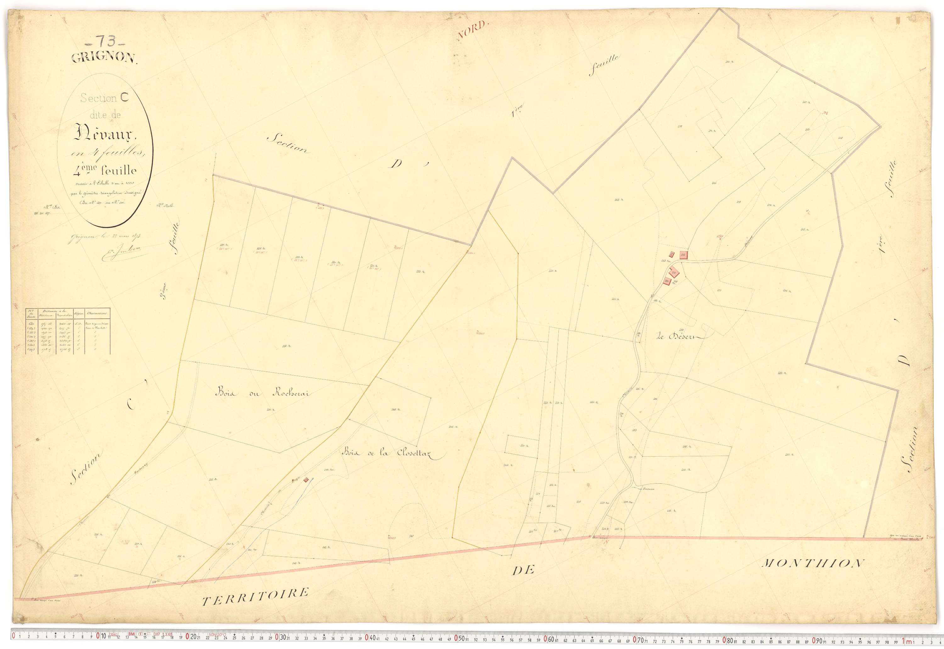 Grignon - Plans cadastraux du premier cadastre français.