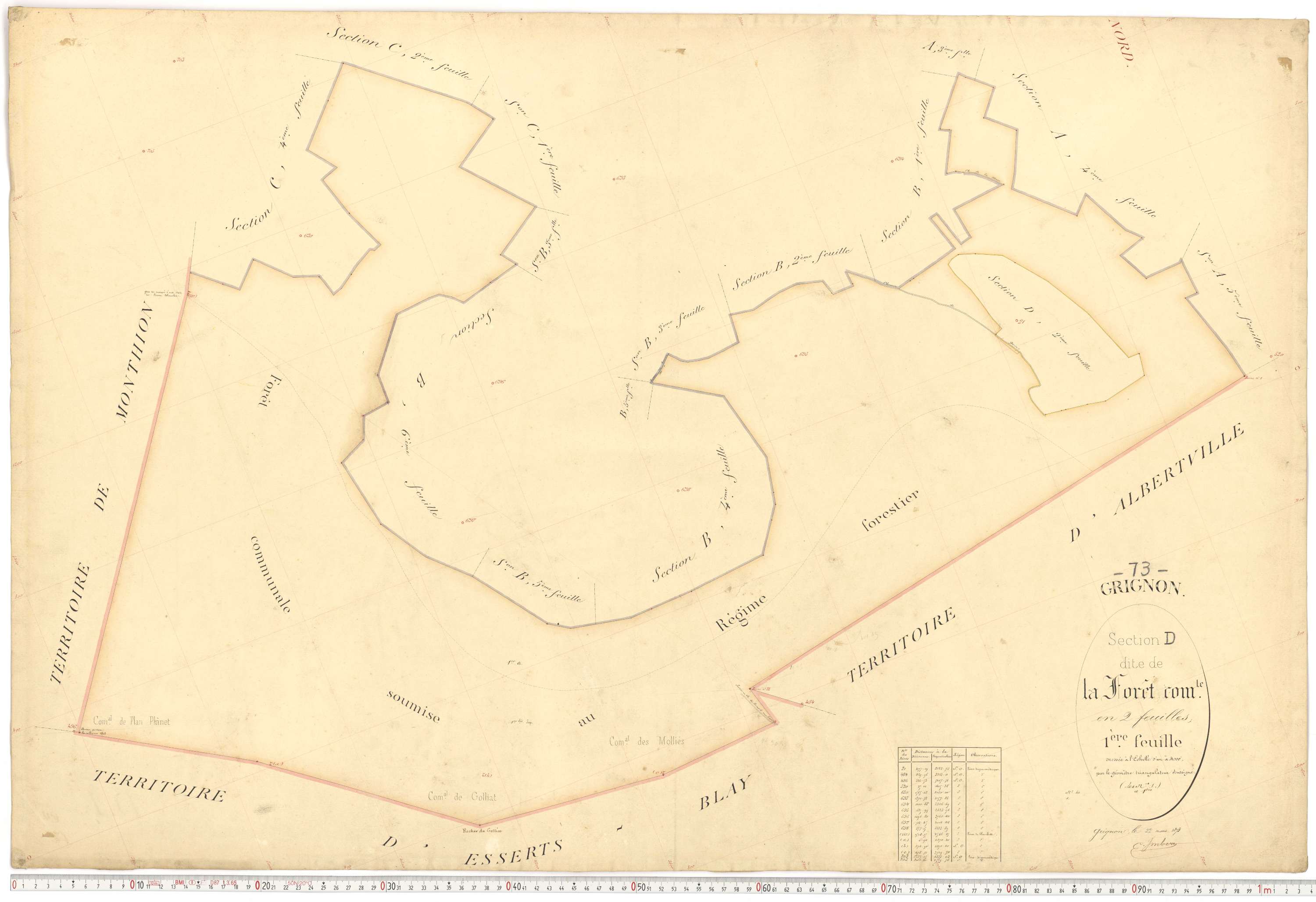 Grignon - Plans cadastraux du premier cadastre français.