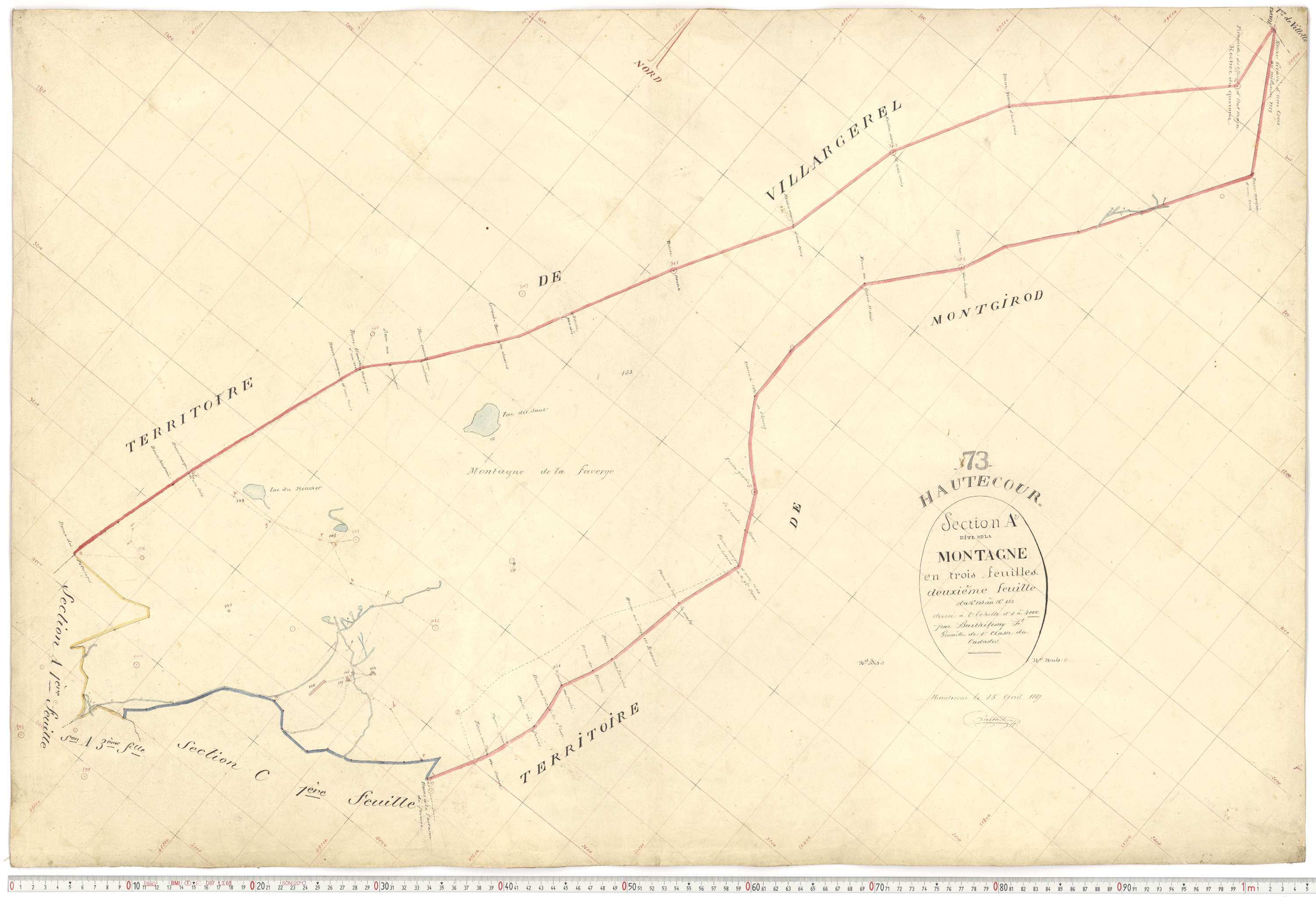 Hautecour - Plans cadastraux du premier cadastre français.