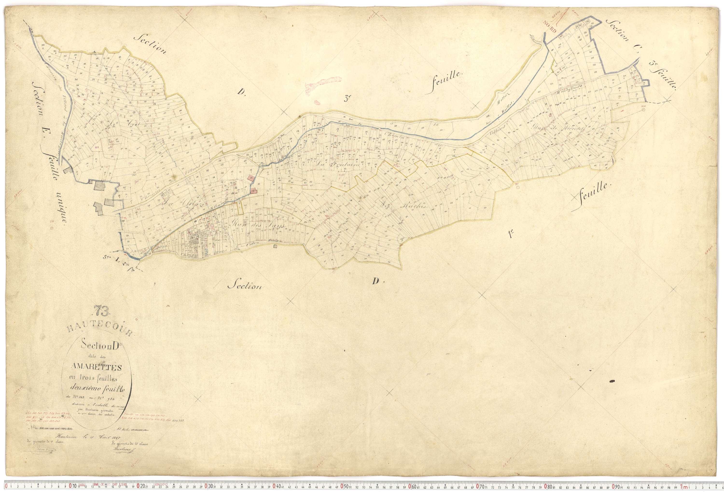Hautecour - Plans cadastraux du premier cadastre français.