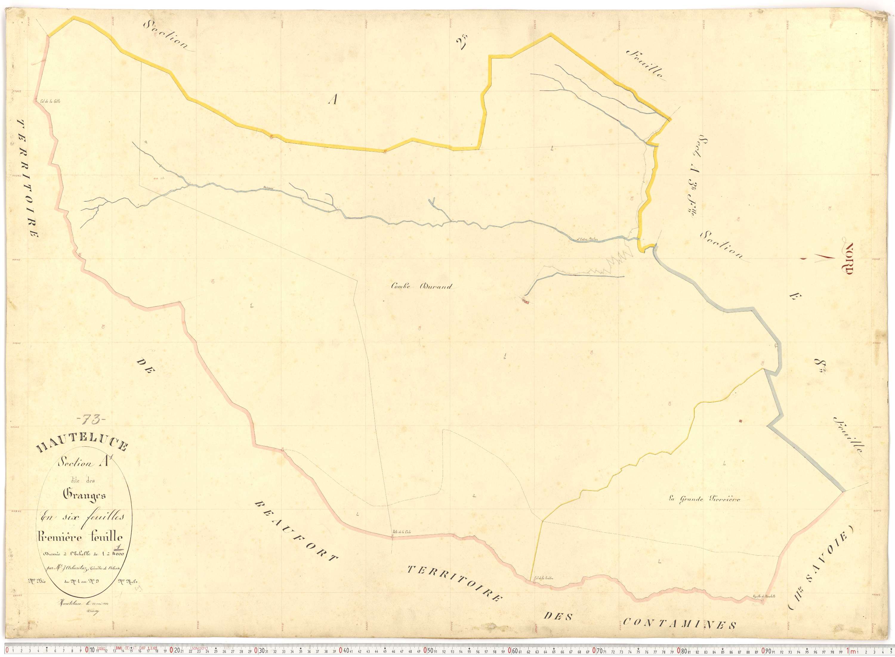 Hauteluce - Plans cadastraux du cadastre rénové.