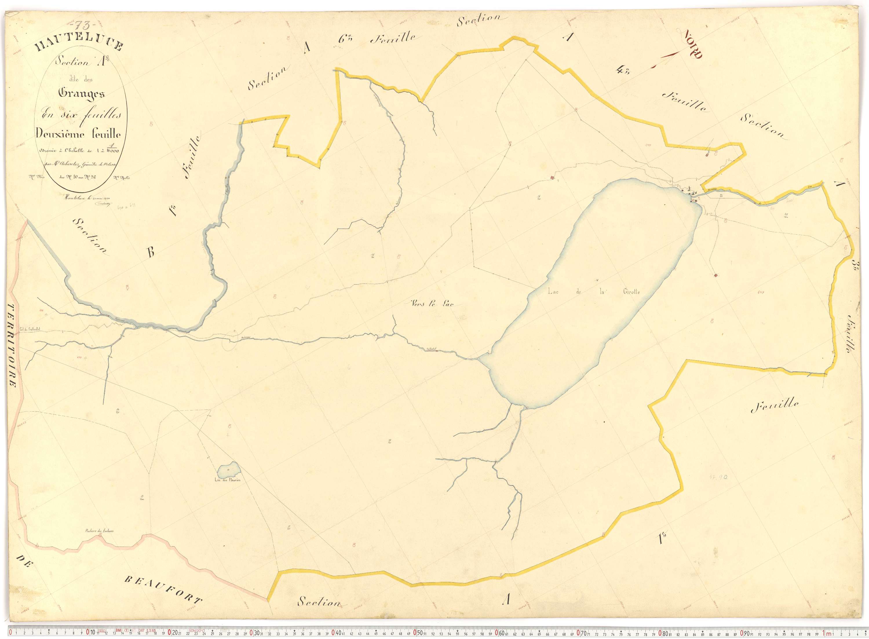 Hauteluce - Plans cadastraux du cadastre rénové.