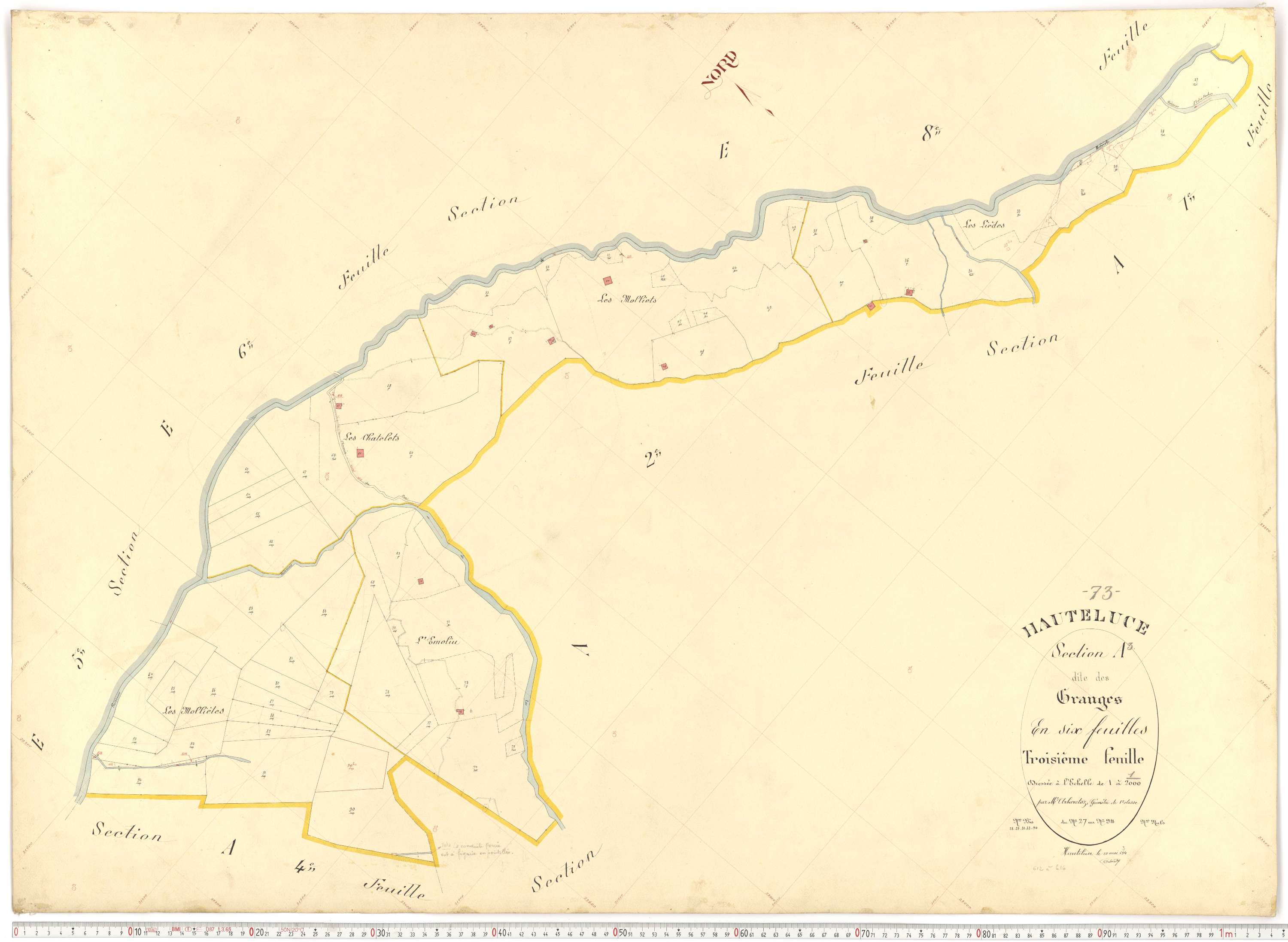 Hauteluce - Plans cadastraux du cadastre rénové.