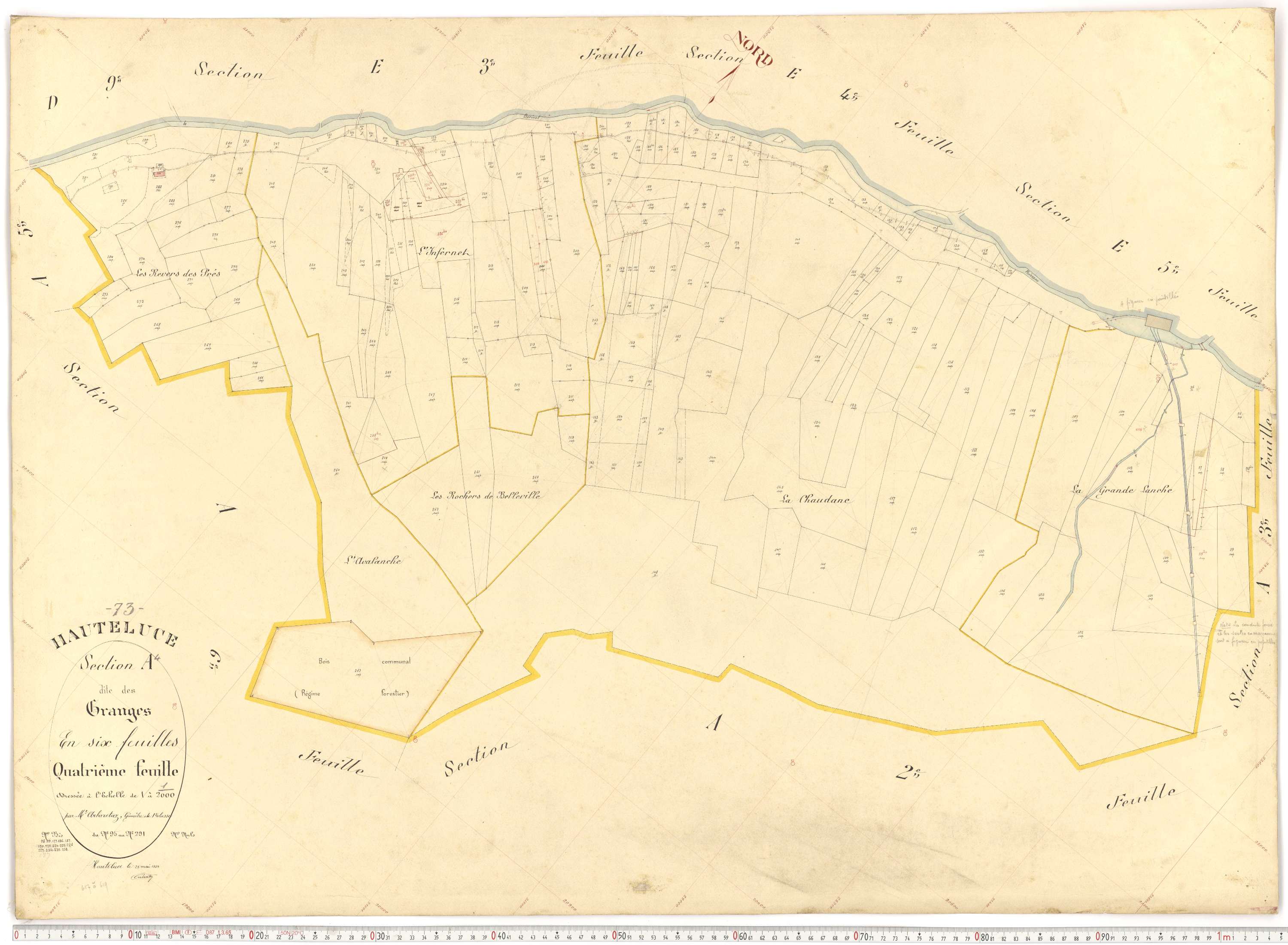 Hauteluce - Plans cadastraux du cadastre rénové.