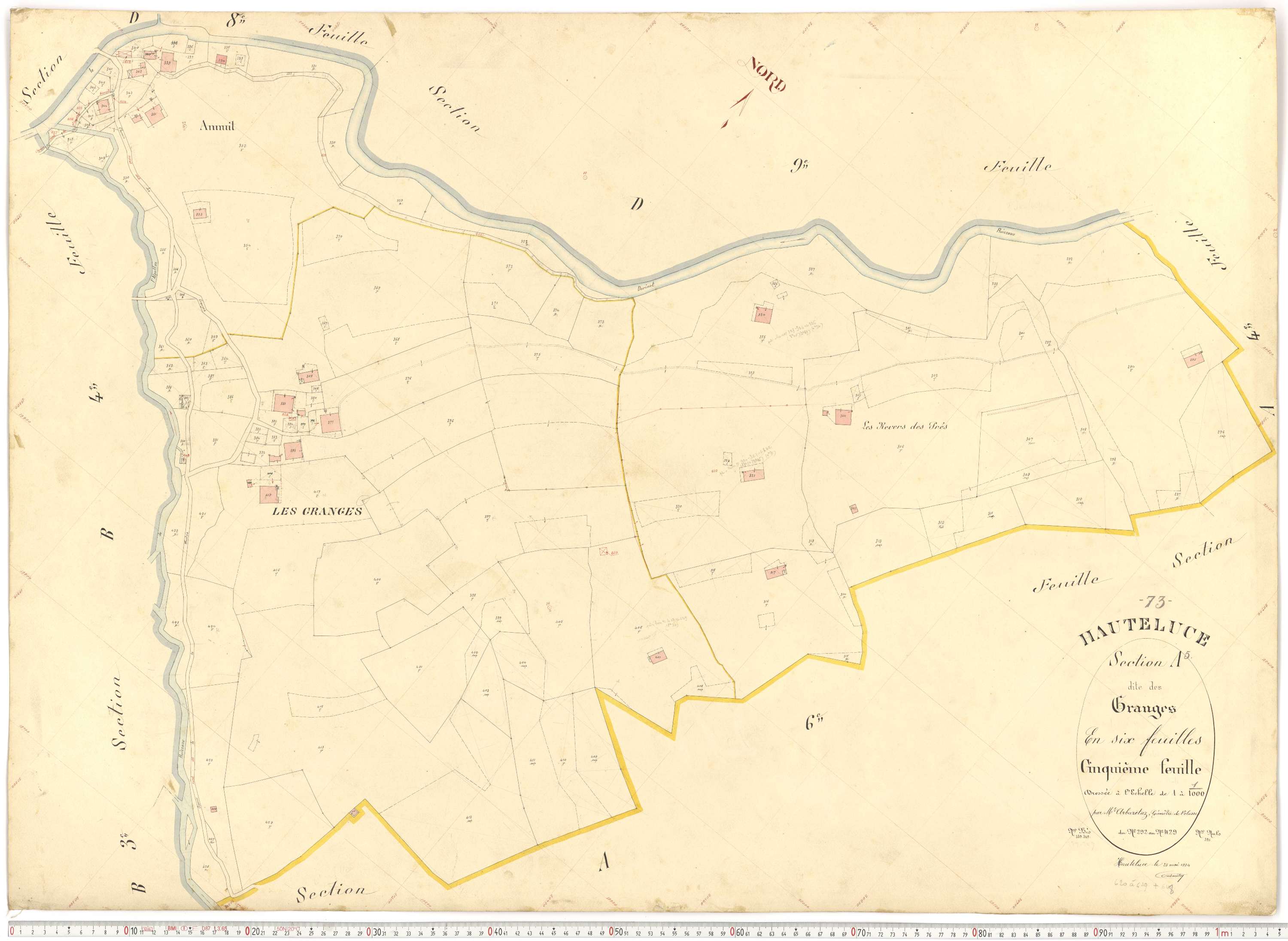 Hauteluce - Plans cadastraux du cadastre rénové.
