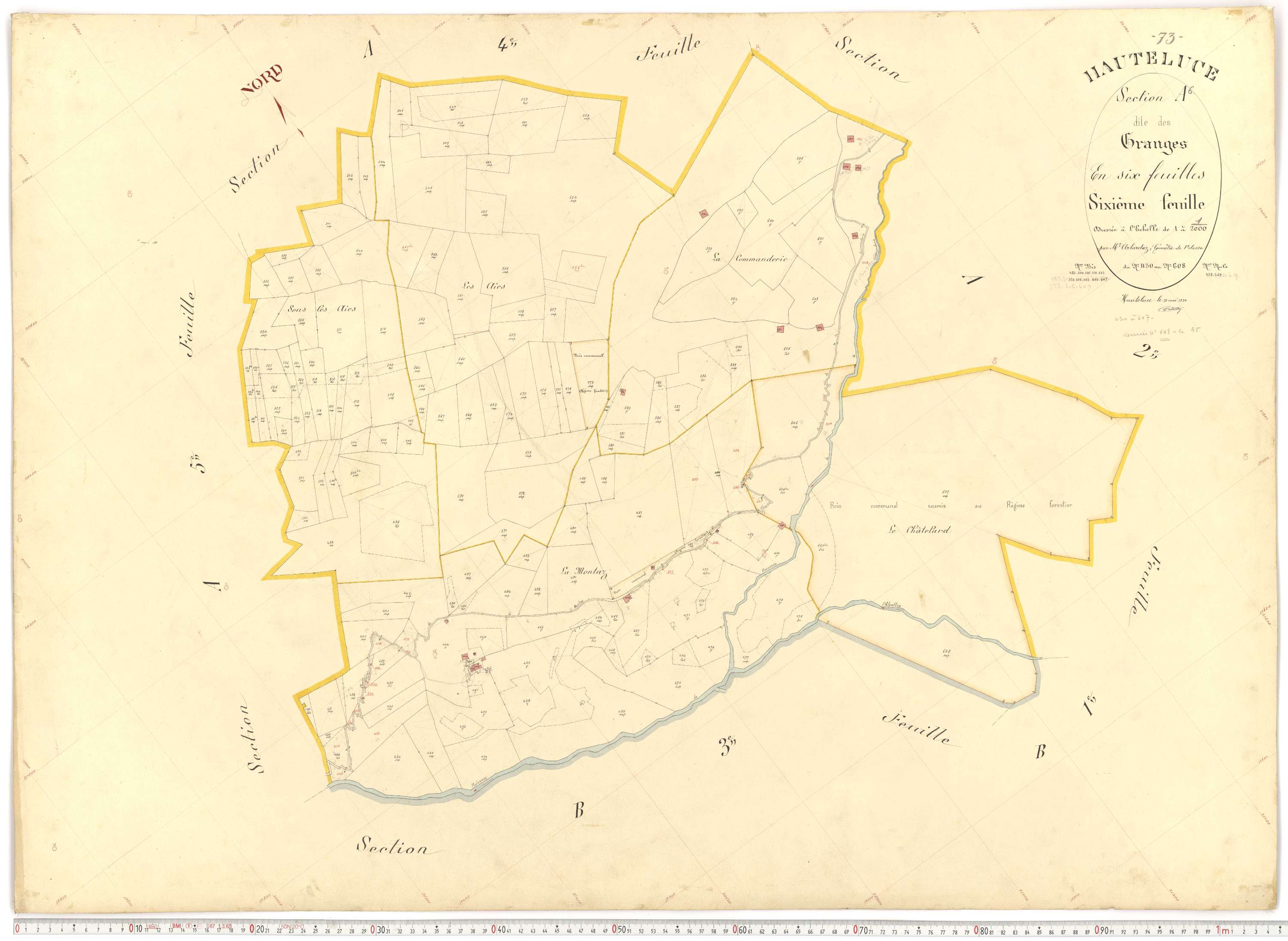 Hauteluce - Plans cadastraux du cadastre rénové.